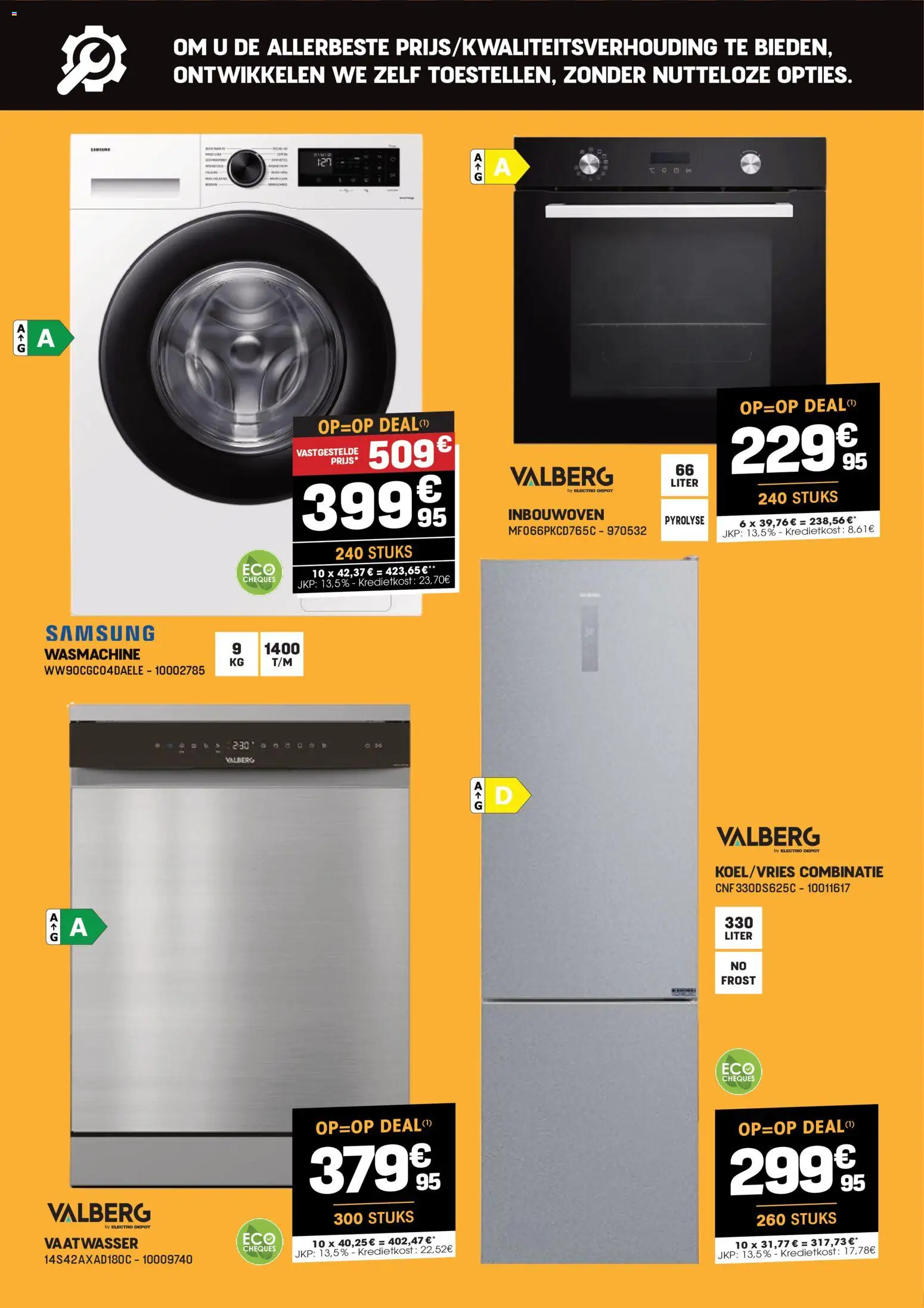 {H1} | Pagina: 5 | Producten: Kore, Wasmachine, Vaatwasser