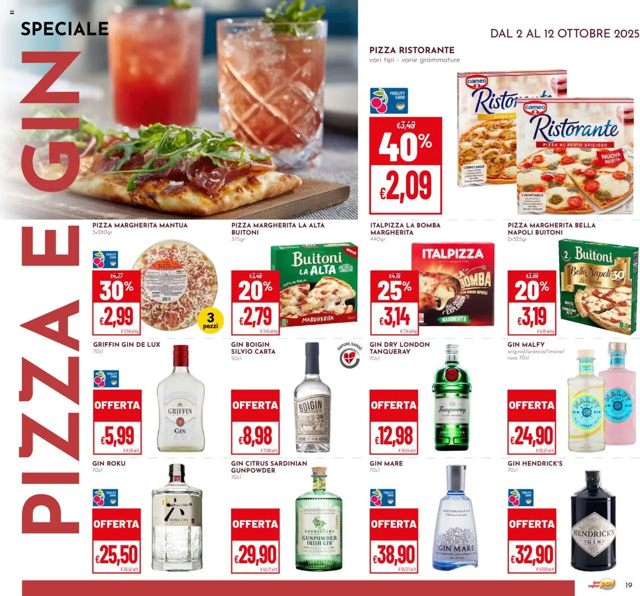 Volantino Pan del 02.10.2025 | Pagina: 19 | Prodotti: Pizza, Gin, Pesto