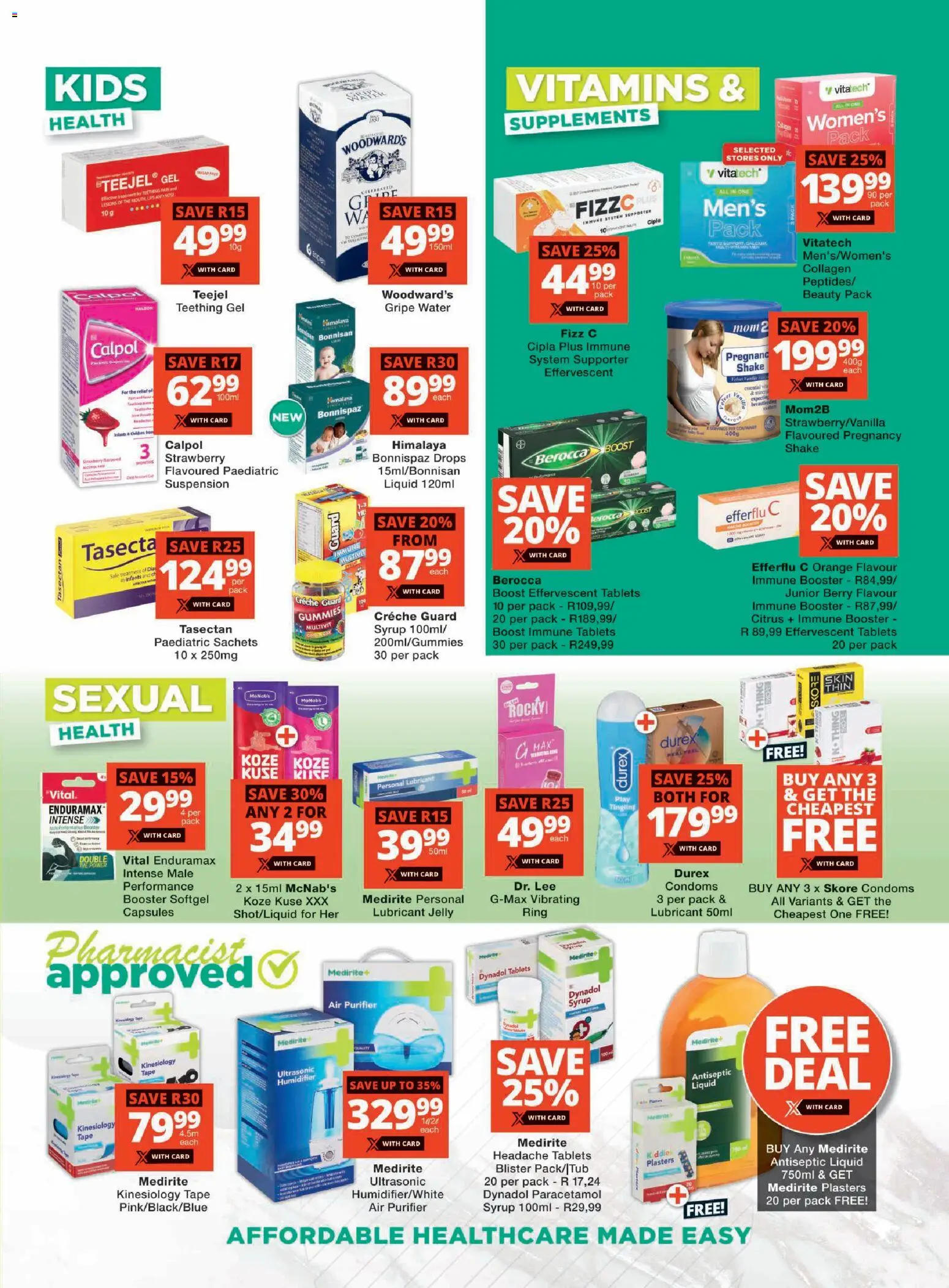New Checkers catalogue – valid from 08.12.2025 | Page: 3 | Products: Air purifier, Vitamins, Syrup, Tape