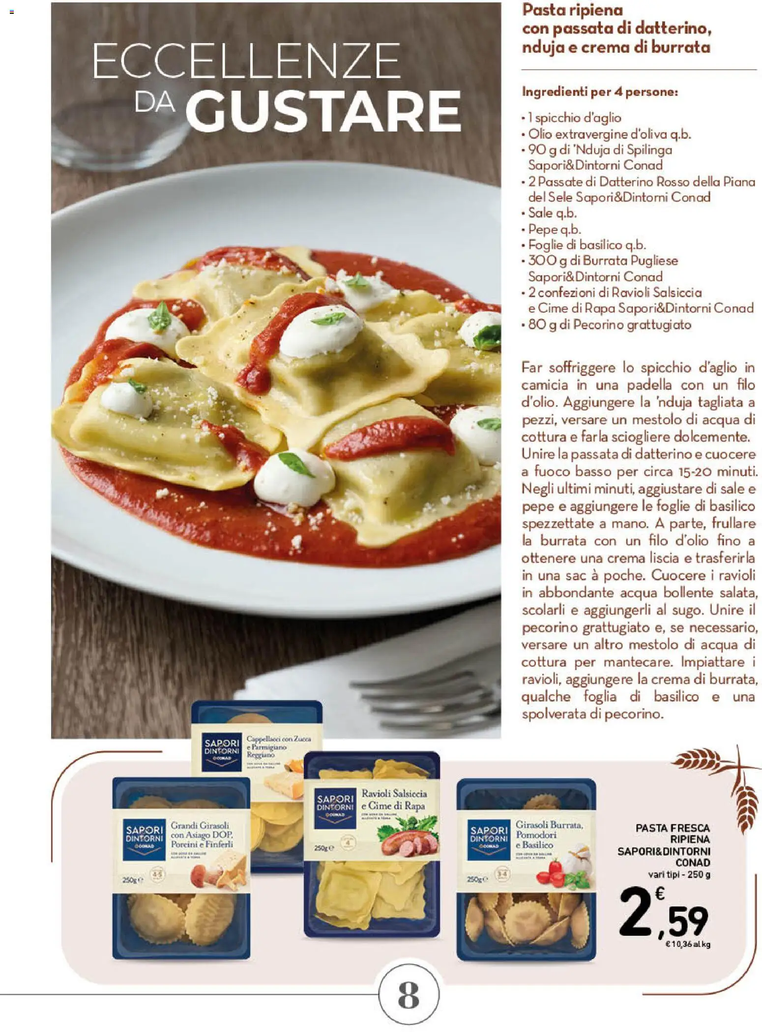 Volantino Conad del 29.01.2026 | Pagina: 8 | Prodotti: Olio, Top, Zucca, Burrata