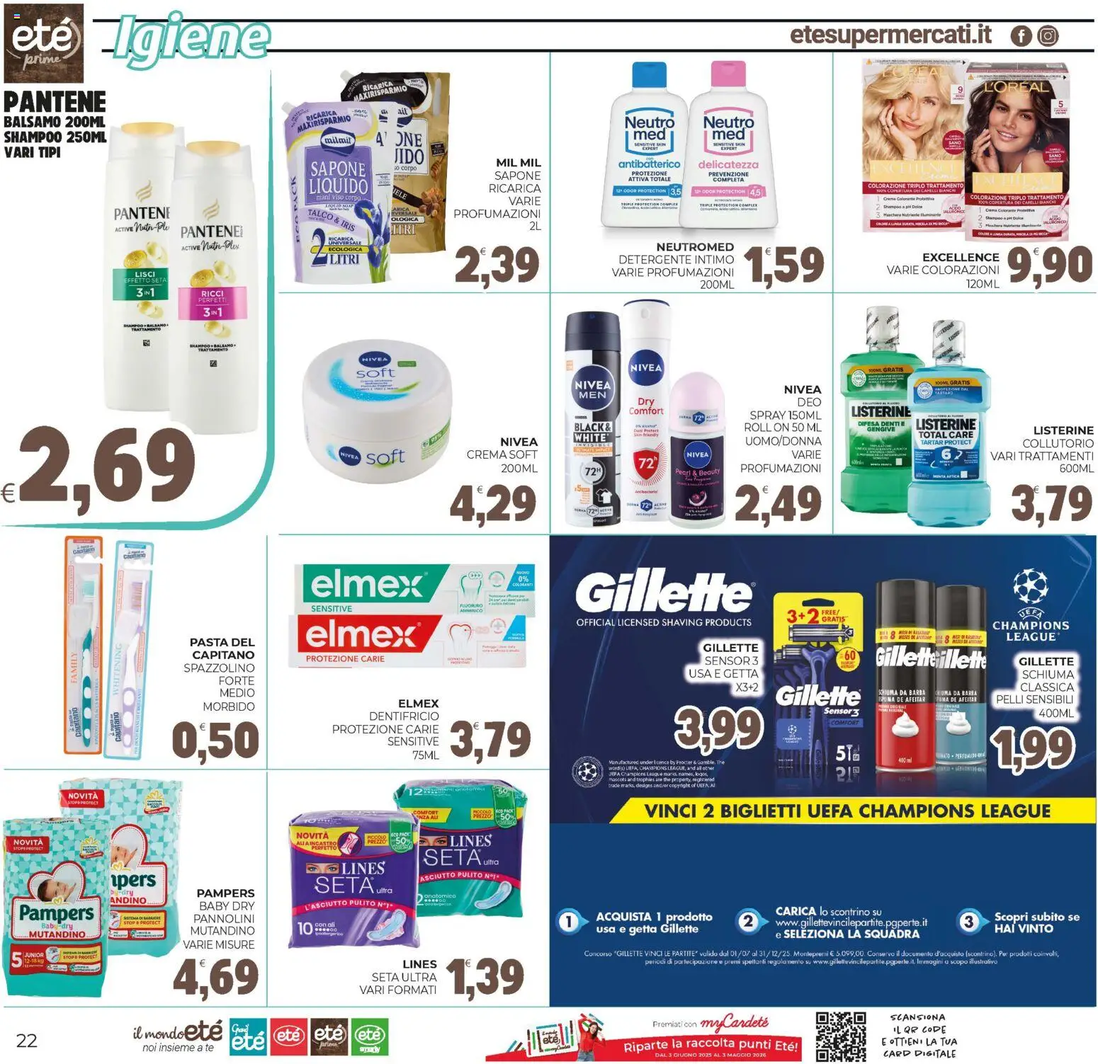 Volantino Eté del 21.11.2025 | Pagina: 22 | Prodotti: Balsamo, Detergente, Tè, Pampers