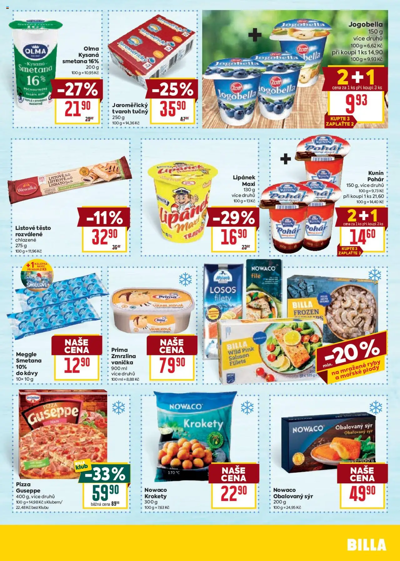Billa Velký leták od 22.10.2025 | Strana: 21 | Produkty: Krokety, Losos, Mražené ryby, File