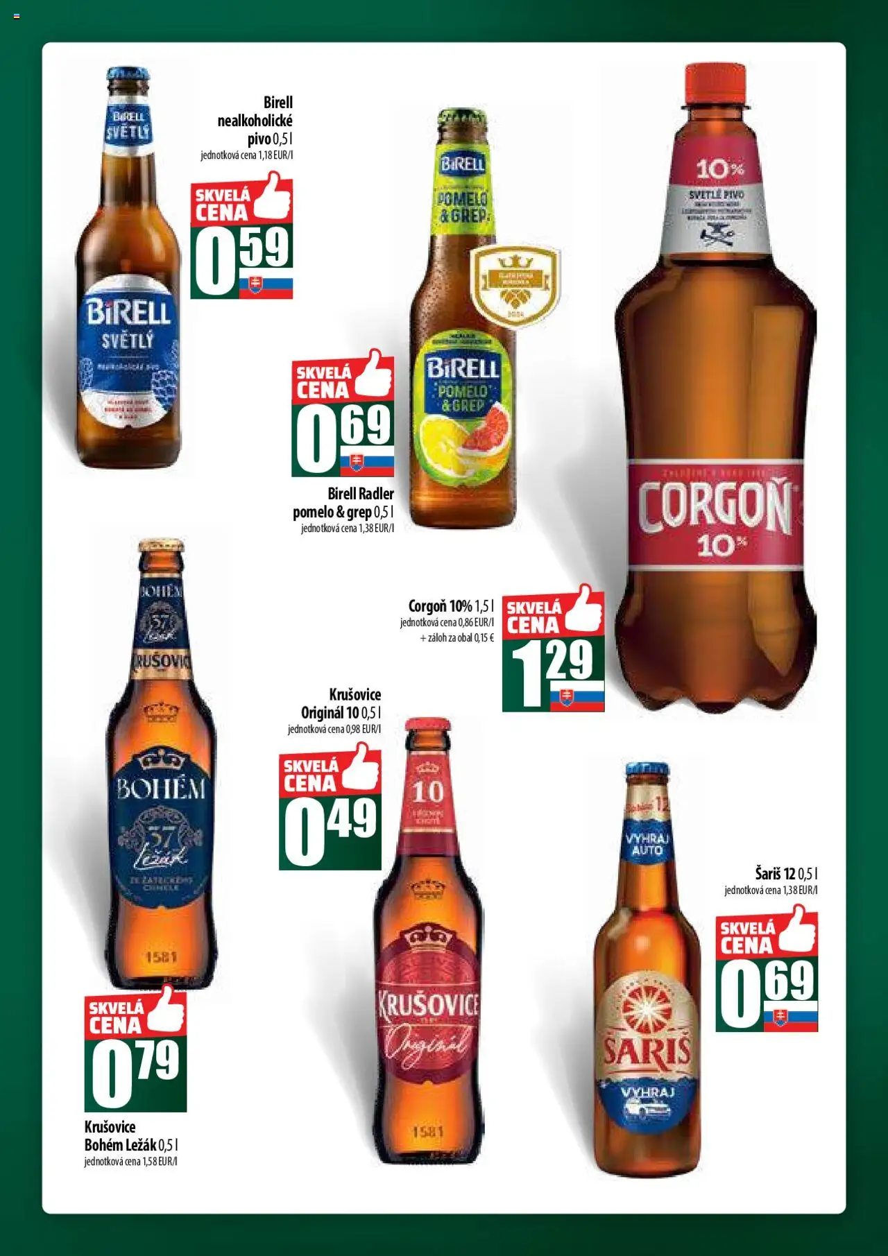 COOP Jednota široká ponuka │ platný od 21.08.2025 | Strana: 49 | Produkty: Birell, Šariš, Nealkoholické pivo, Grep