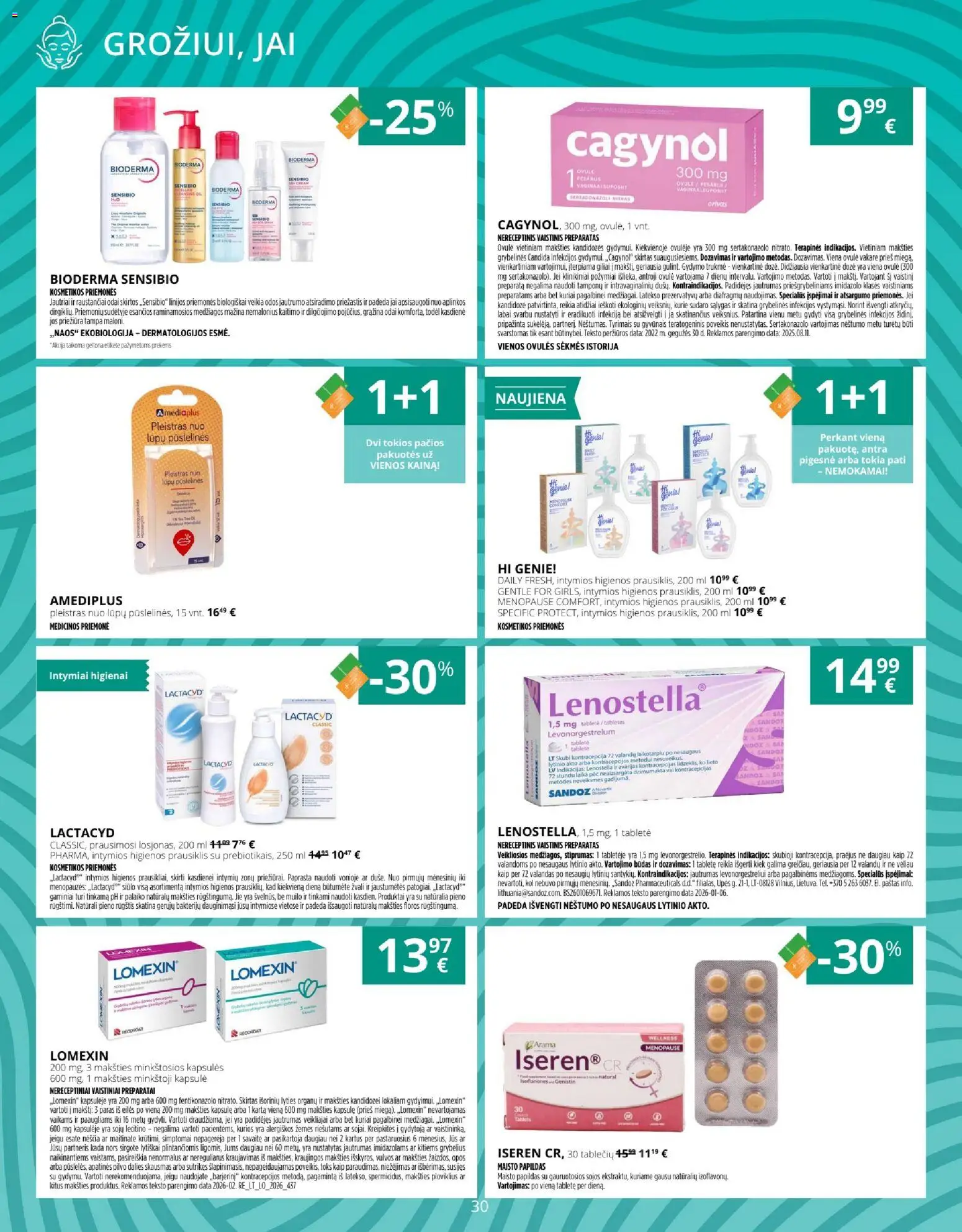 Gintarinė akcijos nuo 01.03.2026 | Puslapis: 30 | Prekių: Prausiklis
