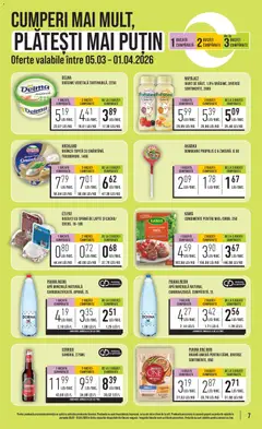 Ofertele Mega Image valabile de la 26.03.2026 | Pagină: 7 | Produse: Yazı tahtası kalemi, Lapte, Bomboane, Apă