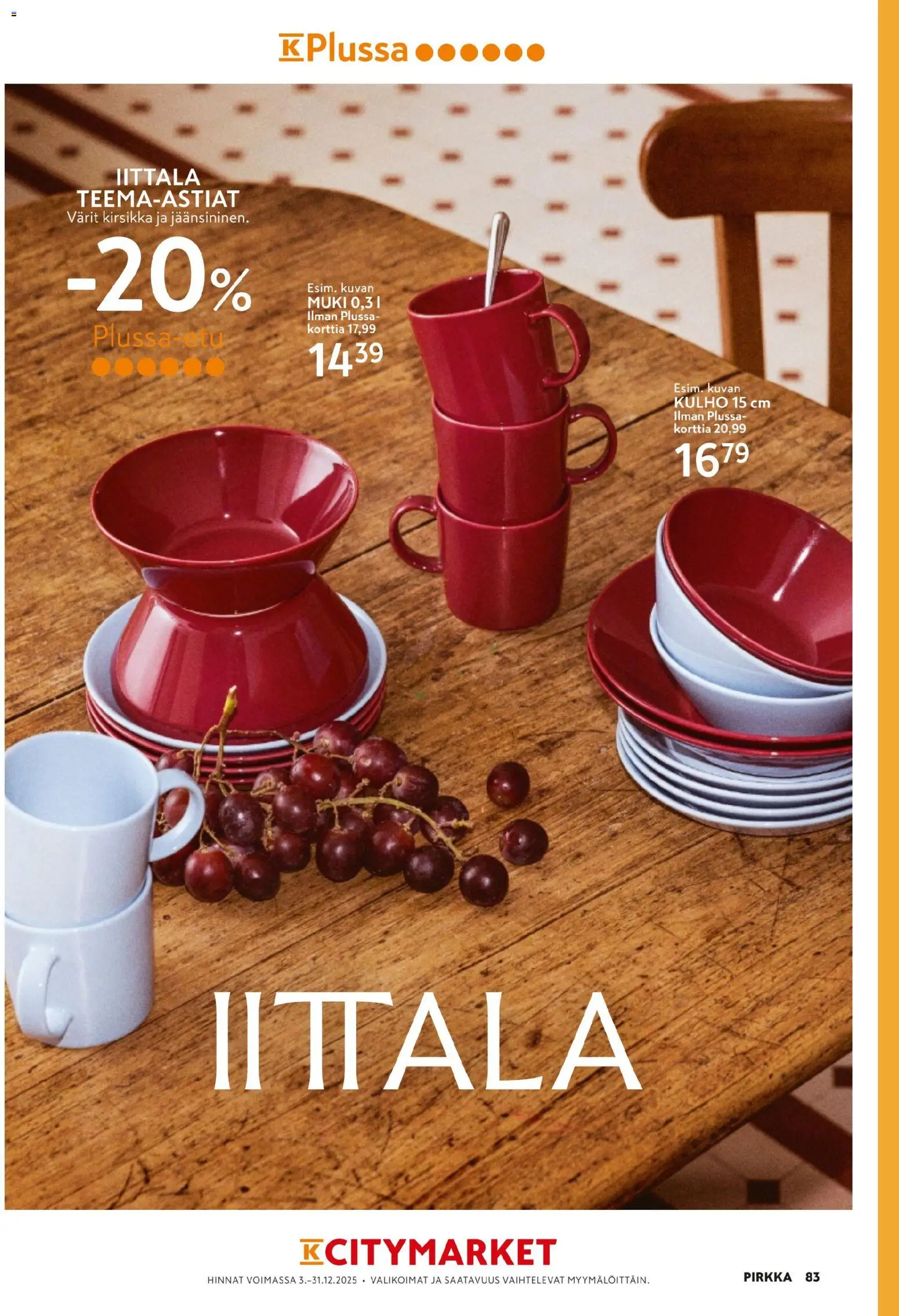 K-Citymarket - Pirkka – voimassa 03.12.2025 alkaen | Sivu: 83 | Tuotteet: Muki