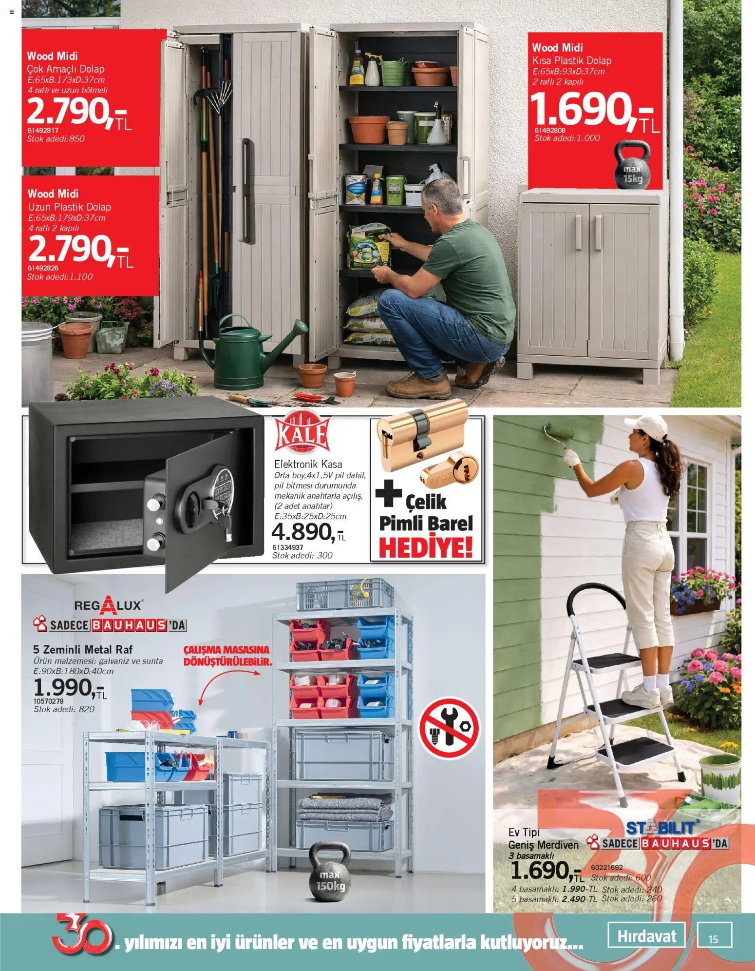 Bauhaus Katalog - 18.04.2026 tarihinden itibaren geçerlidir | Sayfa: 15 | Ürünler: Raf, Pil, Kasa