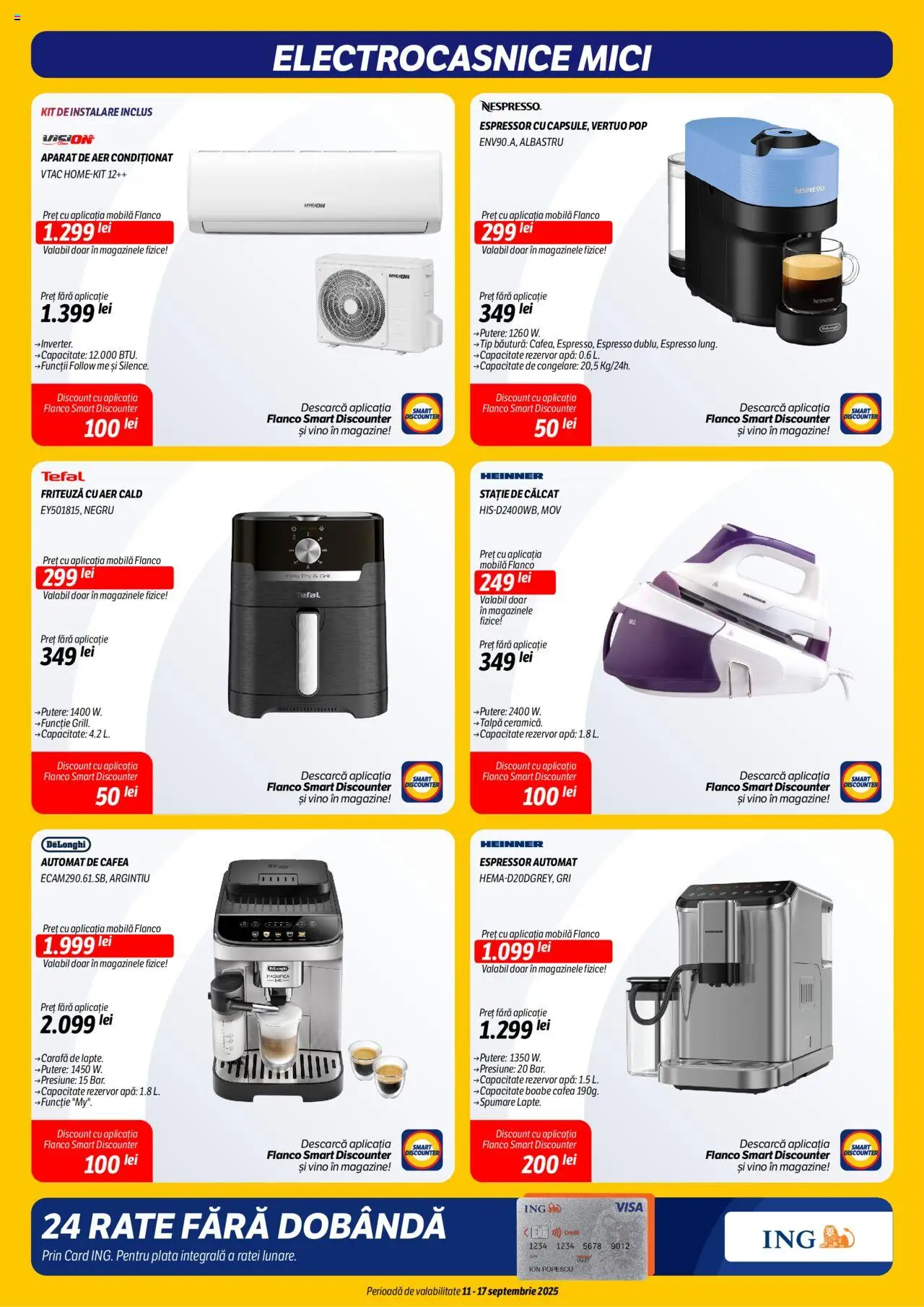 Noul catalog Flanco – valabil de la 11.09.2025 | Pagină: 6 | Produse: Espressor, Ginseng, Friteuză, Apă
