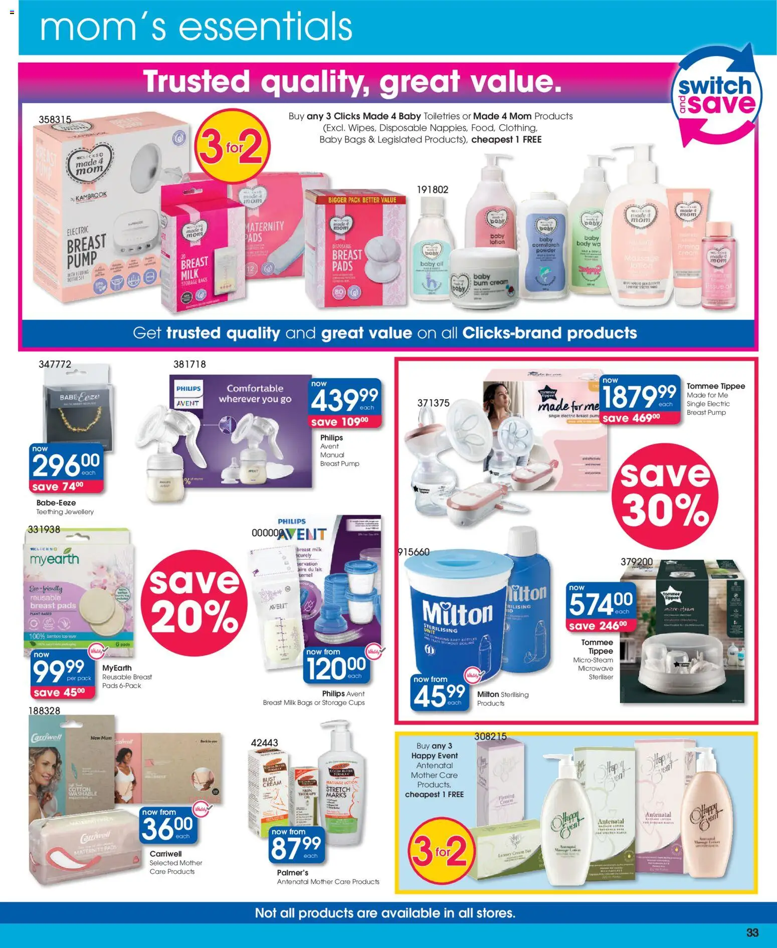New Clicks catalogue – valid from 23.10.2025 | Page: 33 | Products: Microwave, Oil, Switch, Lotion