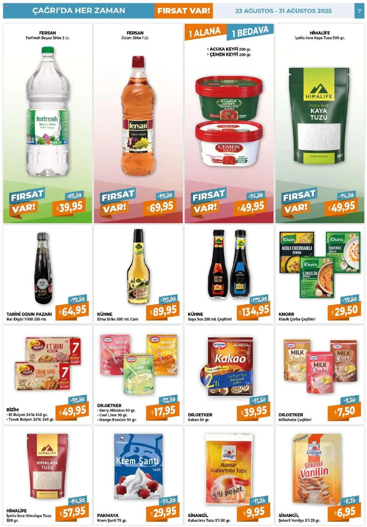 Çağrı Market Katalog - 23.08.2025 tarihinden itibaren geçerlidir | Sayfa: 7 | Ürünler: Sirke, Üzüm, Klementiinit, Nar