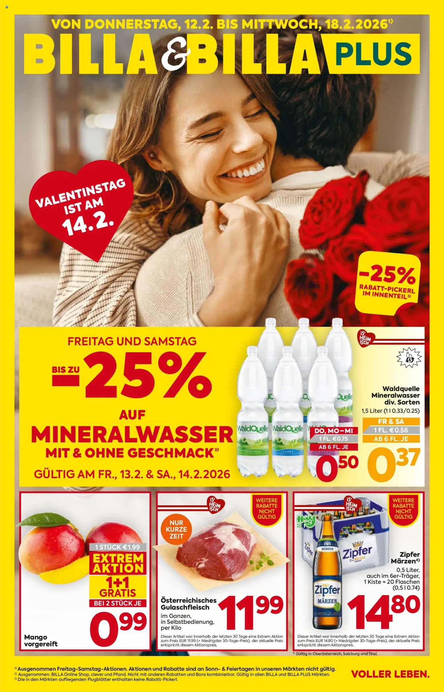 Billa Flugblatt - Oberösterreich gültig ab 12.02.2026 | Seite: 1 | Produkte: Mango