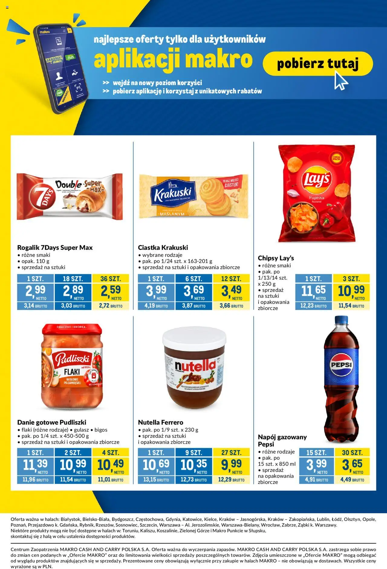 Makro Gazetka - Kupujesz więcej płacisz mniej od 13.05.2025 | Strona: 10 | Produkty: Chipsy, Pepsi, Flaki wołowe, Gulasz