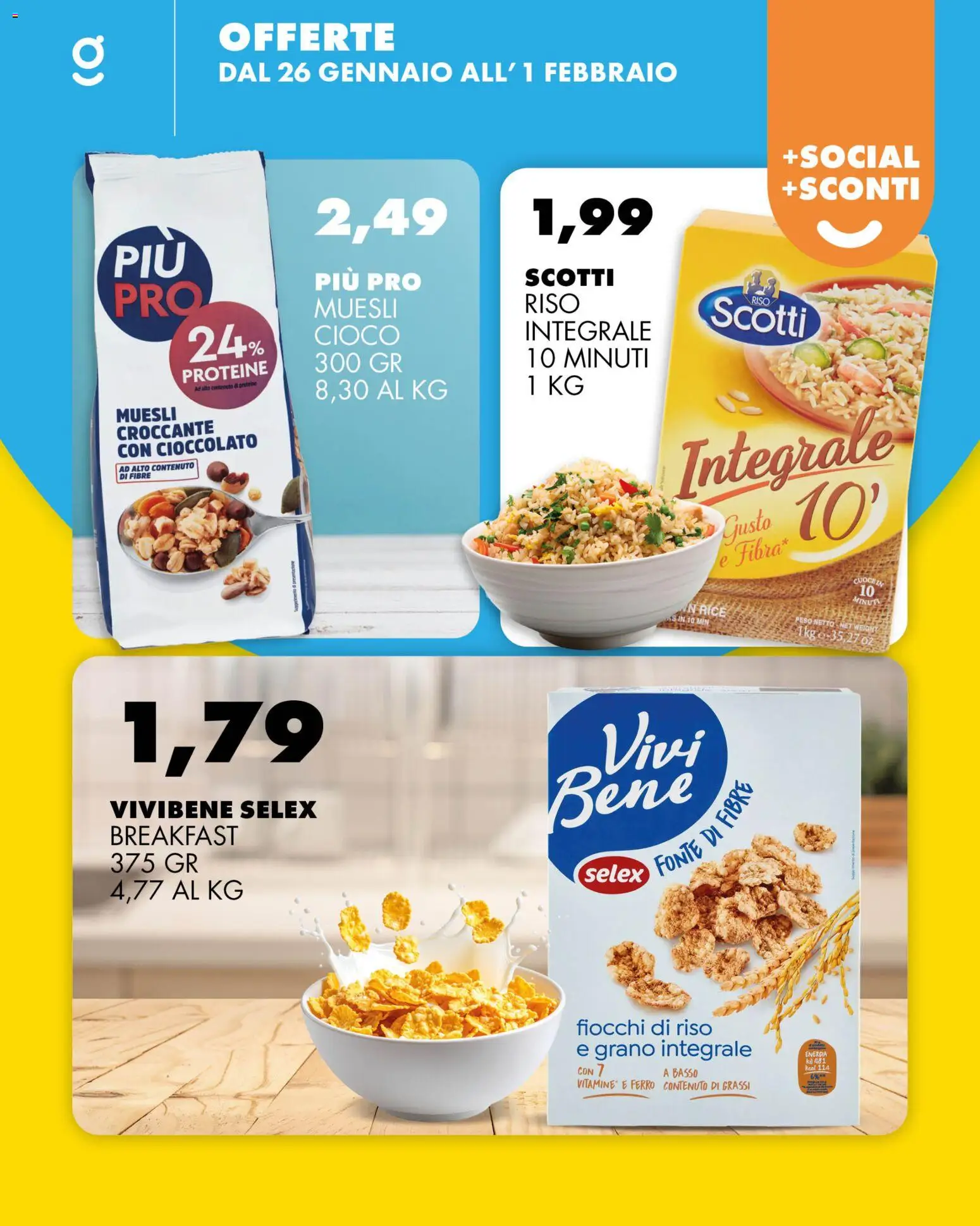 Volantino GECOP del 26.01.2026 | Pagina: 3 | Prodotti: Muesli, Cioccolato, Riso, Fiocchi