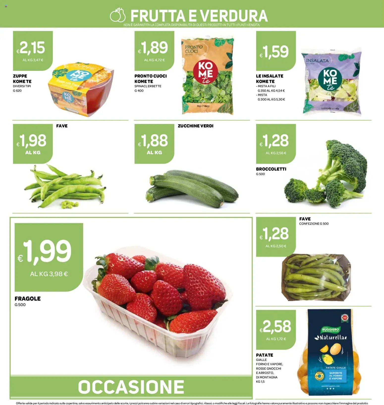 Volantino Ekom del 21.04.2026 | Pagina: 6 | Prodotti: Fragole, Insalata, Zucchine, Gnocchi