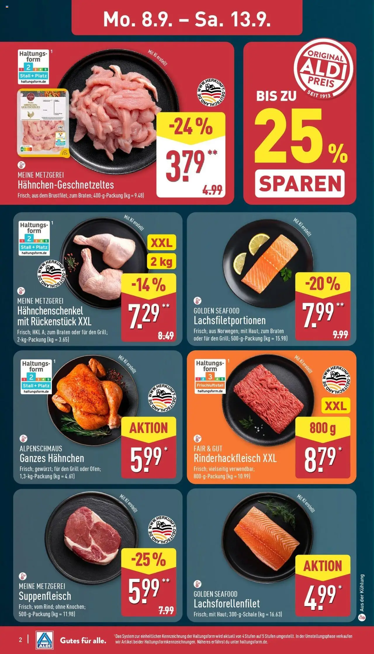 Aldi Prospekt Hildburghausen – gültig ab 07.09.2025 | Seite: 6 | Produkte: Grill, Hahnchen, Hahnchenschenkel, Suppenfleisch