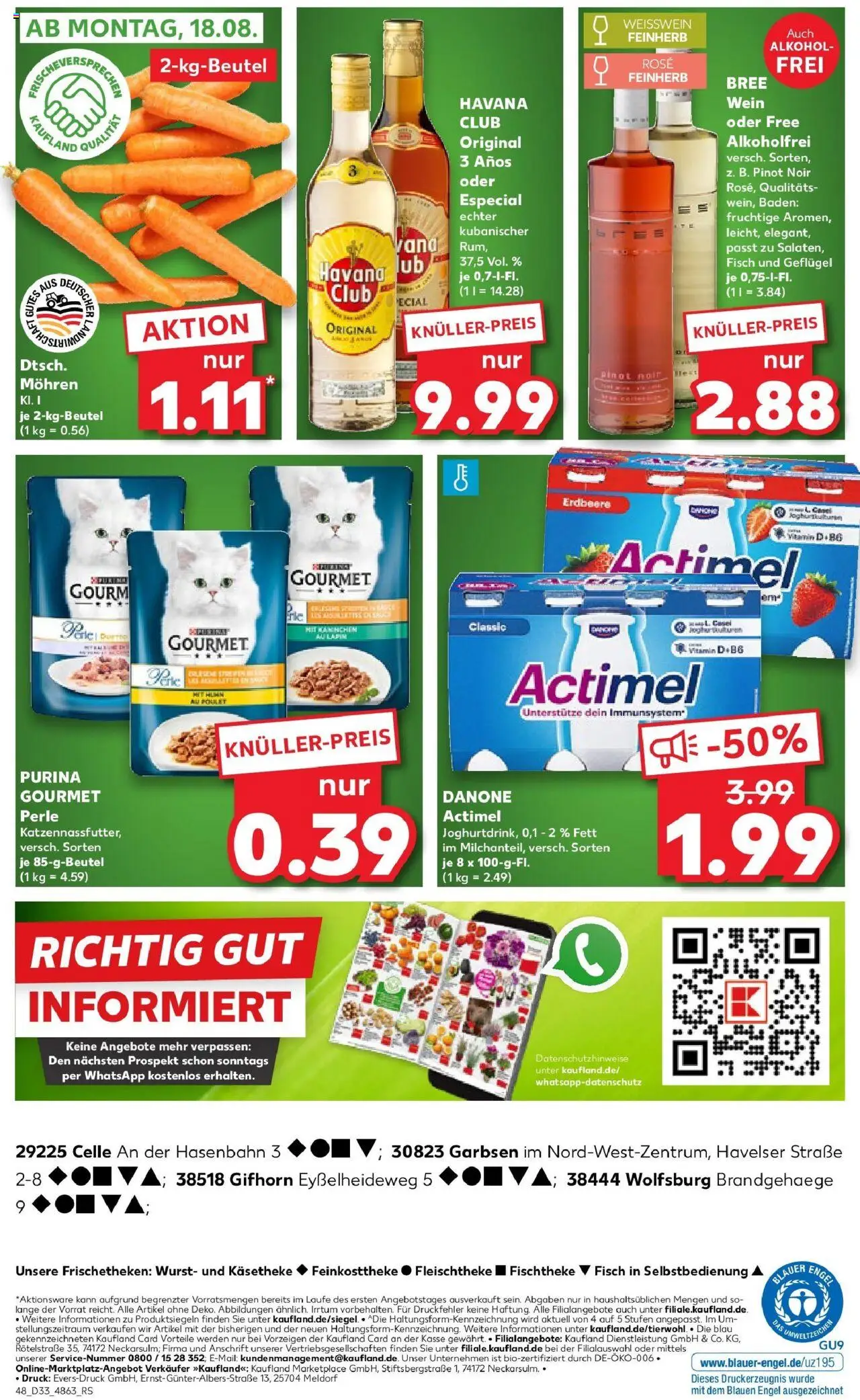Kaufland prospekt Garbsen	 - gültig ab dem 18.08.2025 | Seite: 5 | Produkte: Actimel, Kaninchen, Bree, Wurst