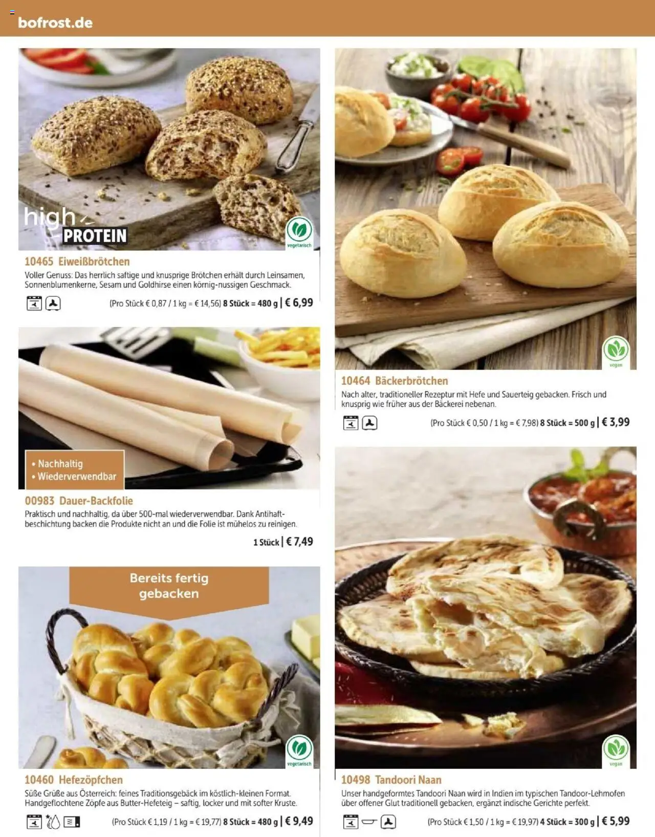 Bofrost Katalog – gültig ab 07.09.2025 | Seite: 134 | Produkte: Bäckerei