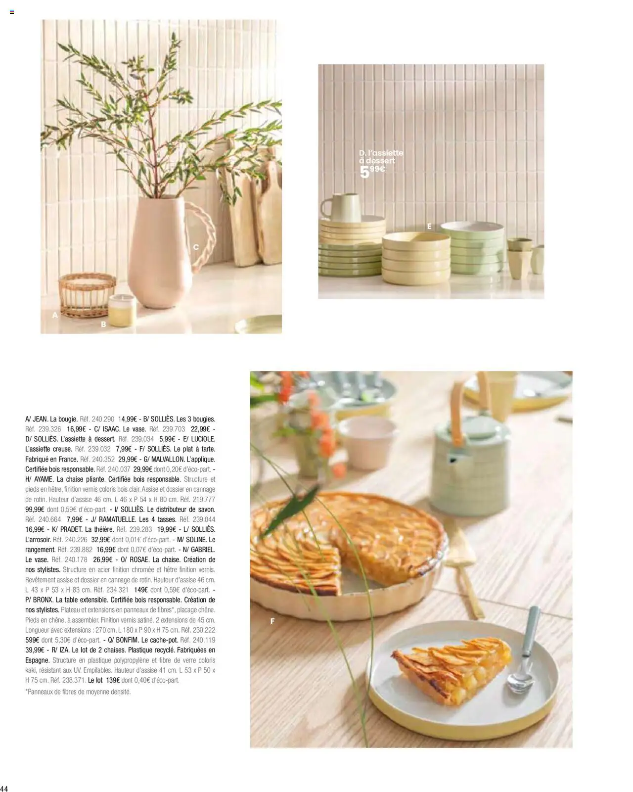 {H1} | Page: 46 | Produits: Plateau, Table, Chaise