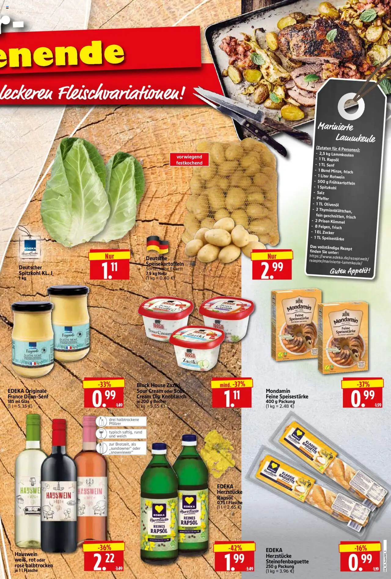 HERKULES Sonderbeilage - gültig ab dem 28.08.2025 | Seite: 3 | Produkte: Lammkeule, Rapsöl, Rotwein, Zucker