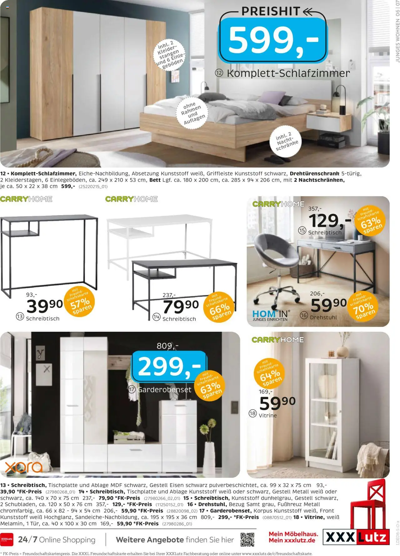 XXXL Lutz Marken Spezial - gültig ab dem 11.08.2025 | Seite: 11 | Produkte: Bett, Vitrine, Drehtürenschrank, Garderobenset