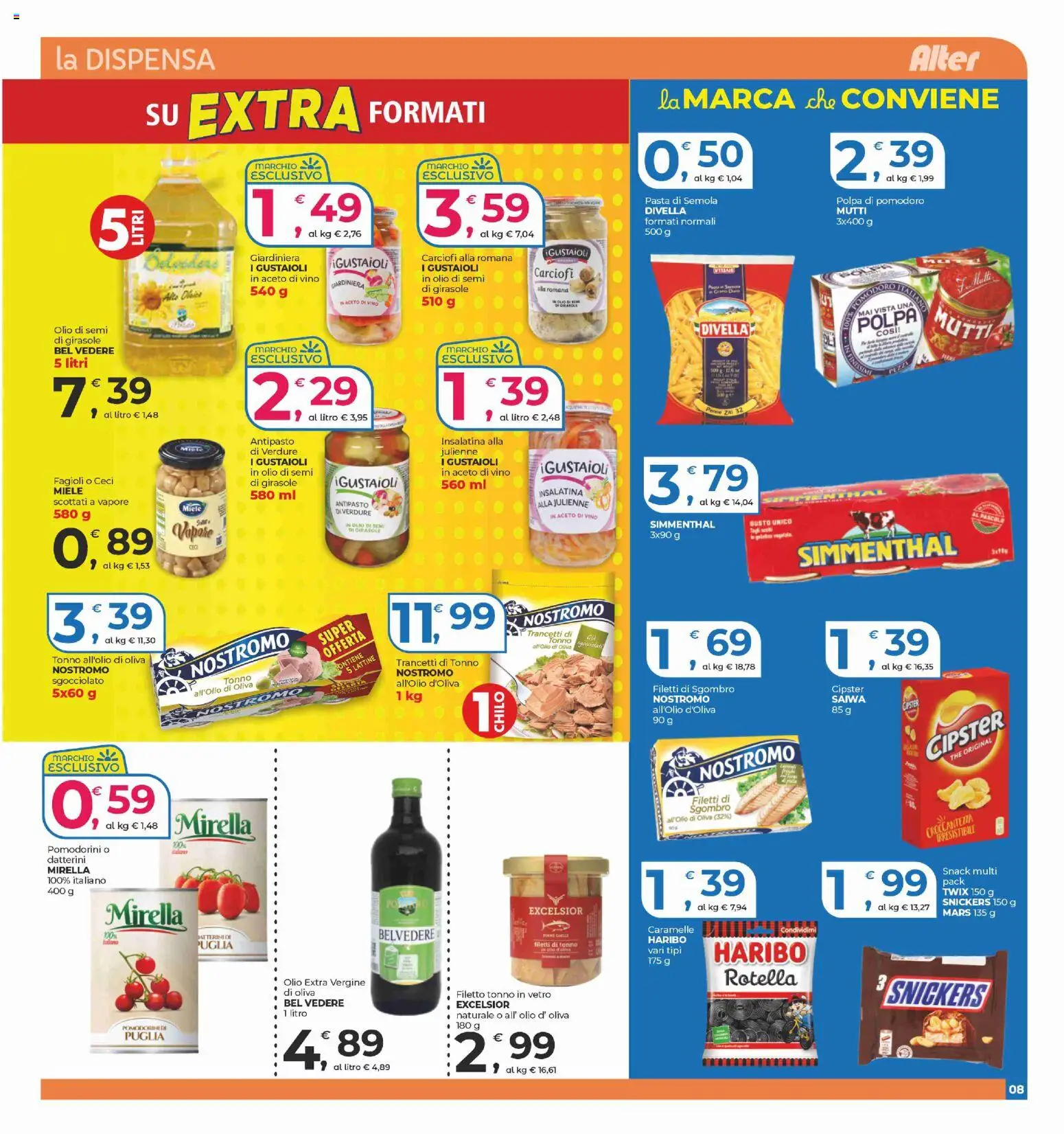 Volantino Alter Discount del 17.10.2025 | Pagina: 9 | Prodotti: Caramelle, Aceto, Penne, Sgombro