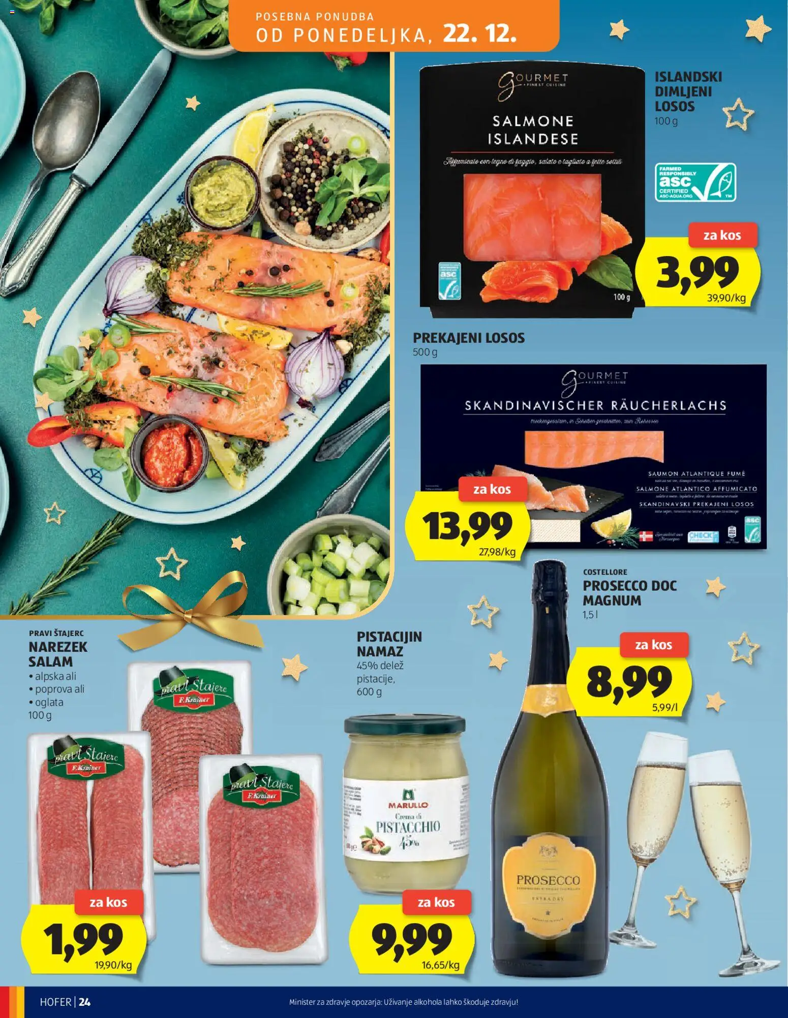 Novi Hofer katalog ponudbe – veljaven od 18.12.2025 | Stran: 24 | Izdelki: Narezek, Losos, Namaz, Kos