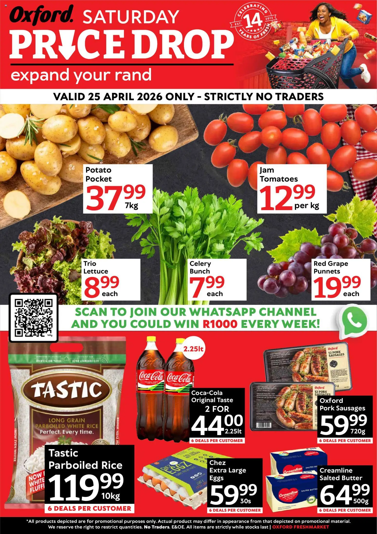 New Oxford Freshmarket catalogue – valid from 25.04.2026 | Page: 1 | Products: Butter, Eggs, Tomatoes, Lettuce