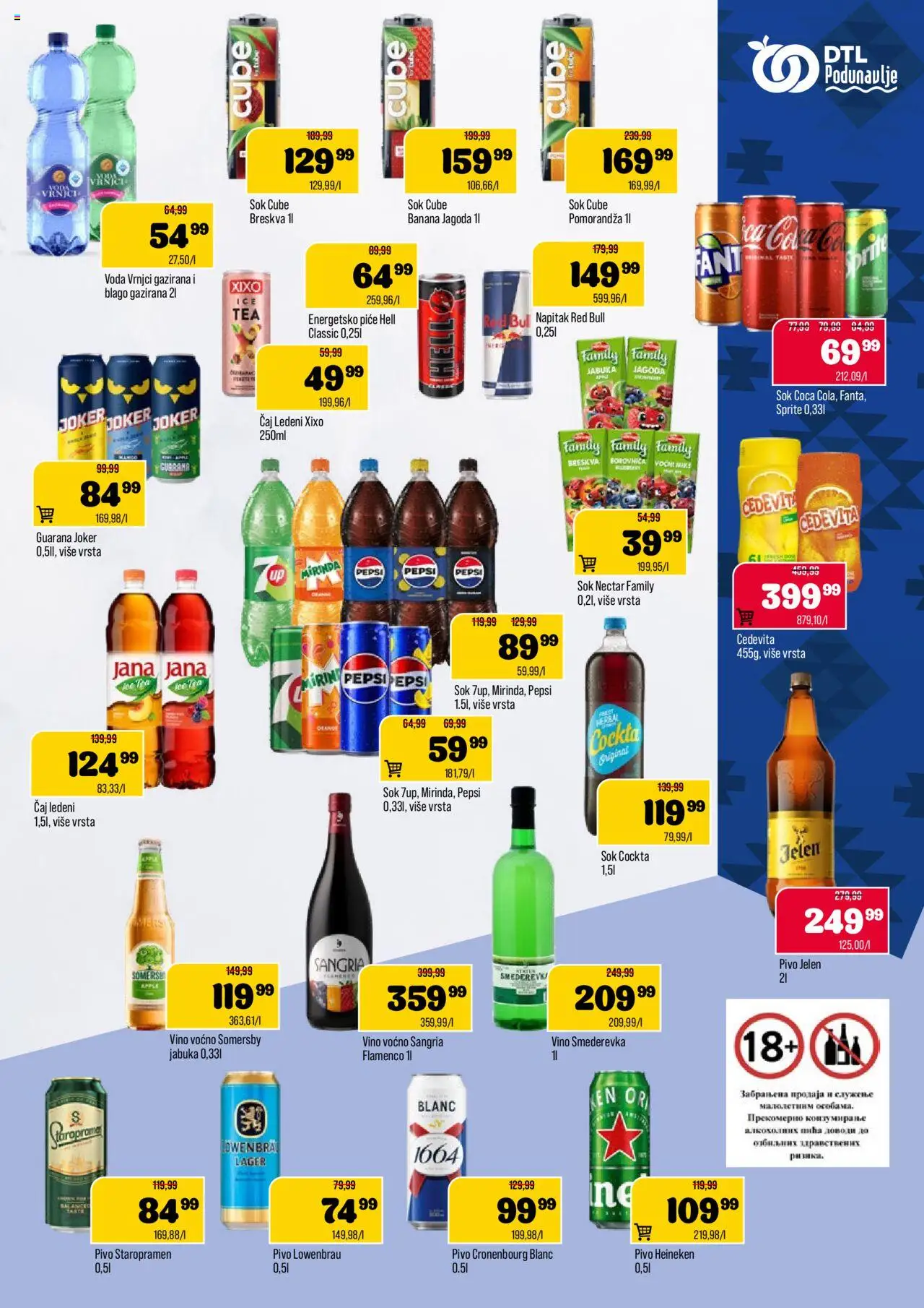Podunavlje katalog - važi od 13.08.2025 | Strana: 9 | Proizvode: Banana, Hell, Guarana, Red Bull