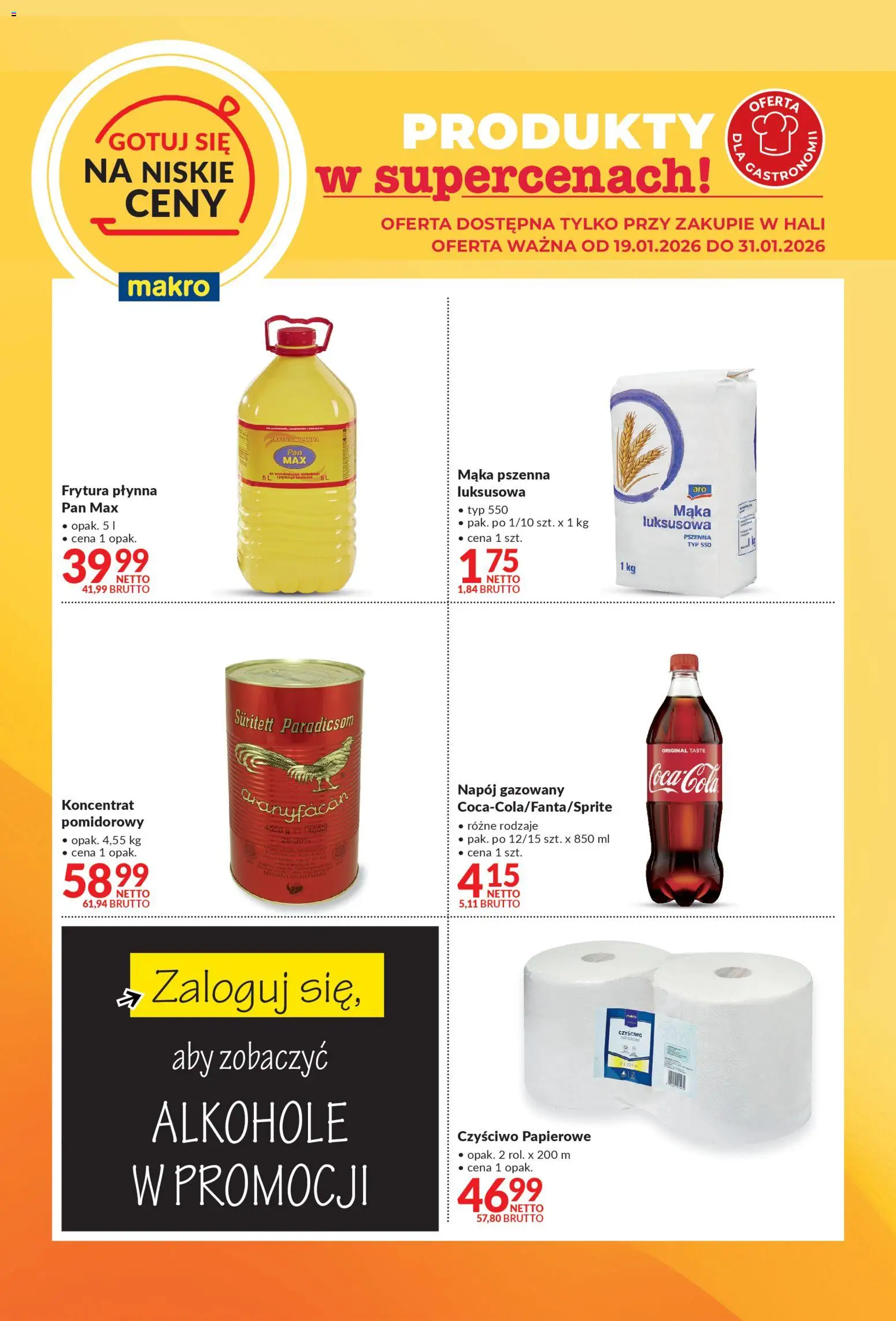 Makro Gazetka - Gotuj się na niskie ceny od 19.01.2026 | Strona: 1 | Produkty: Frytura