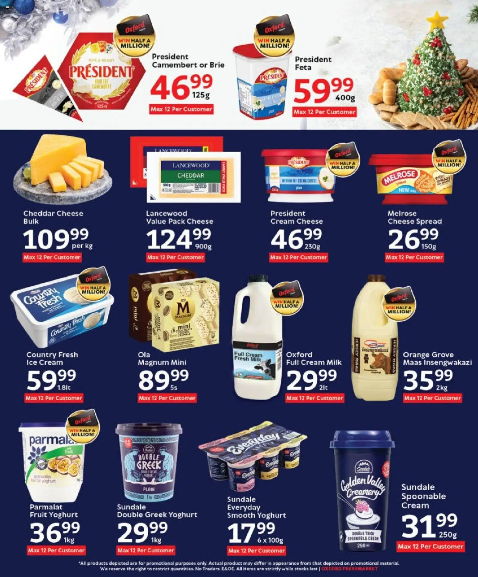 New Oxford Freshmarket catalogue – valid from 19.11.2025 | Page: 14 | Products: Milk, Cheese, Cream, Fruit