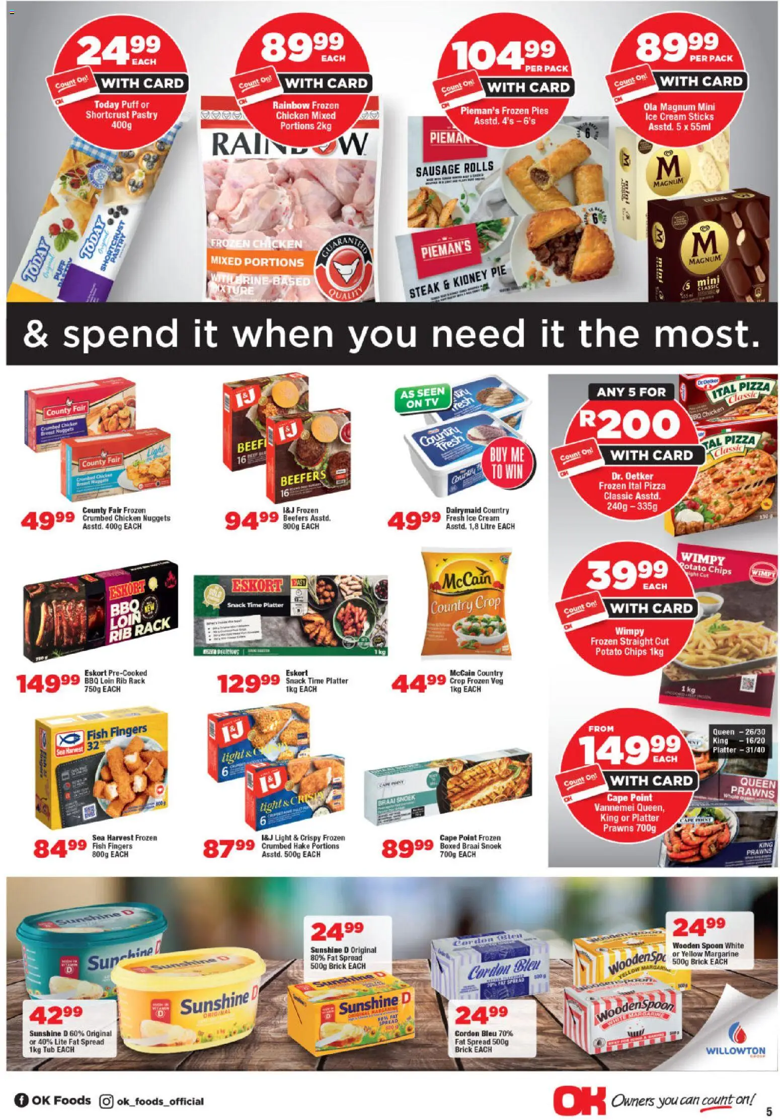 New OK Foods catalogue – valid from 10.12.2025 | Page: 5 | Products: Platter, TV, Fish, Chips