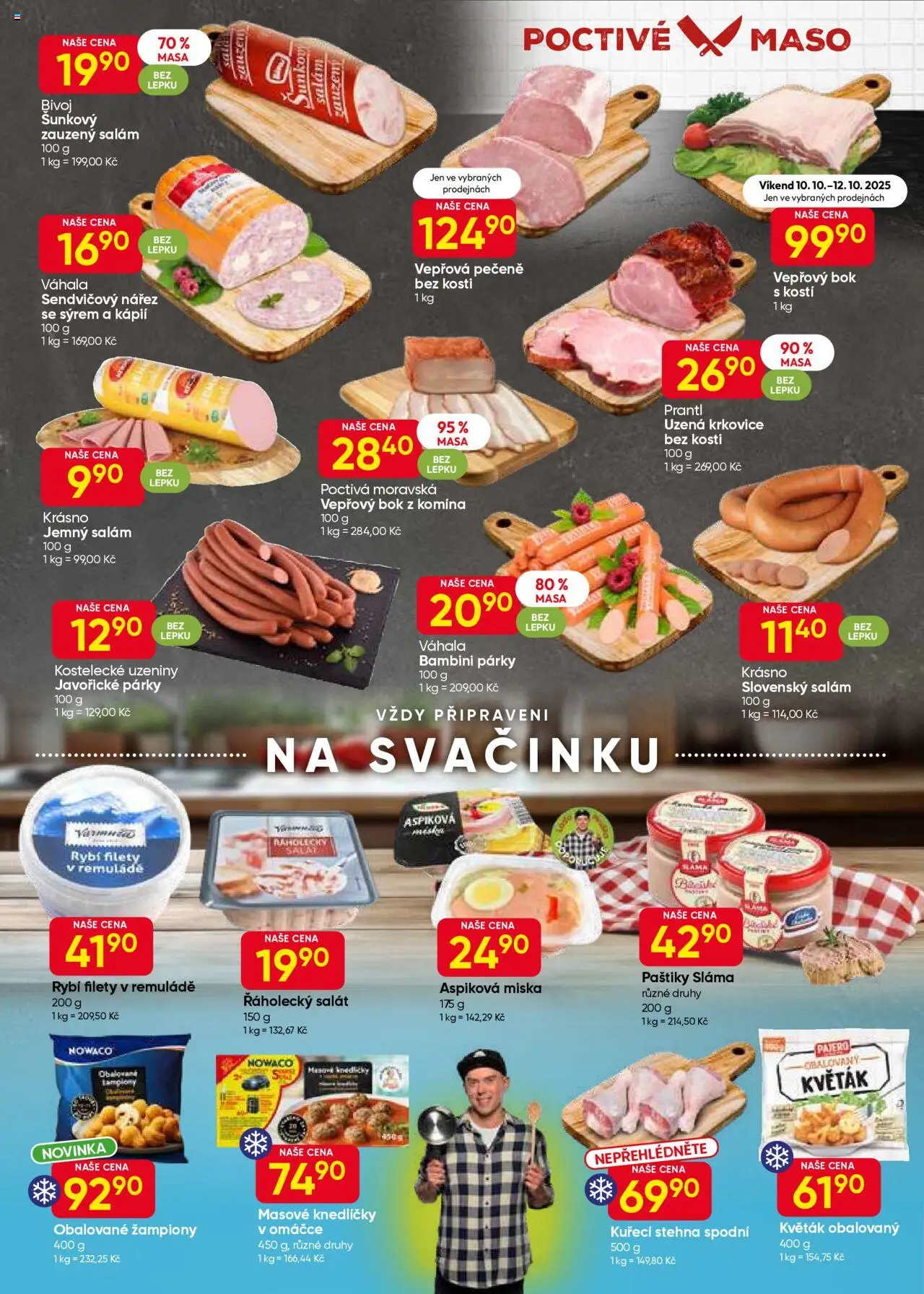Hruška leták od 07.10.2025 | Strana: 4 | Produkty: Salám, Miska, Maso, Uzená krkovice