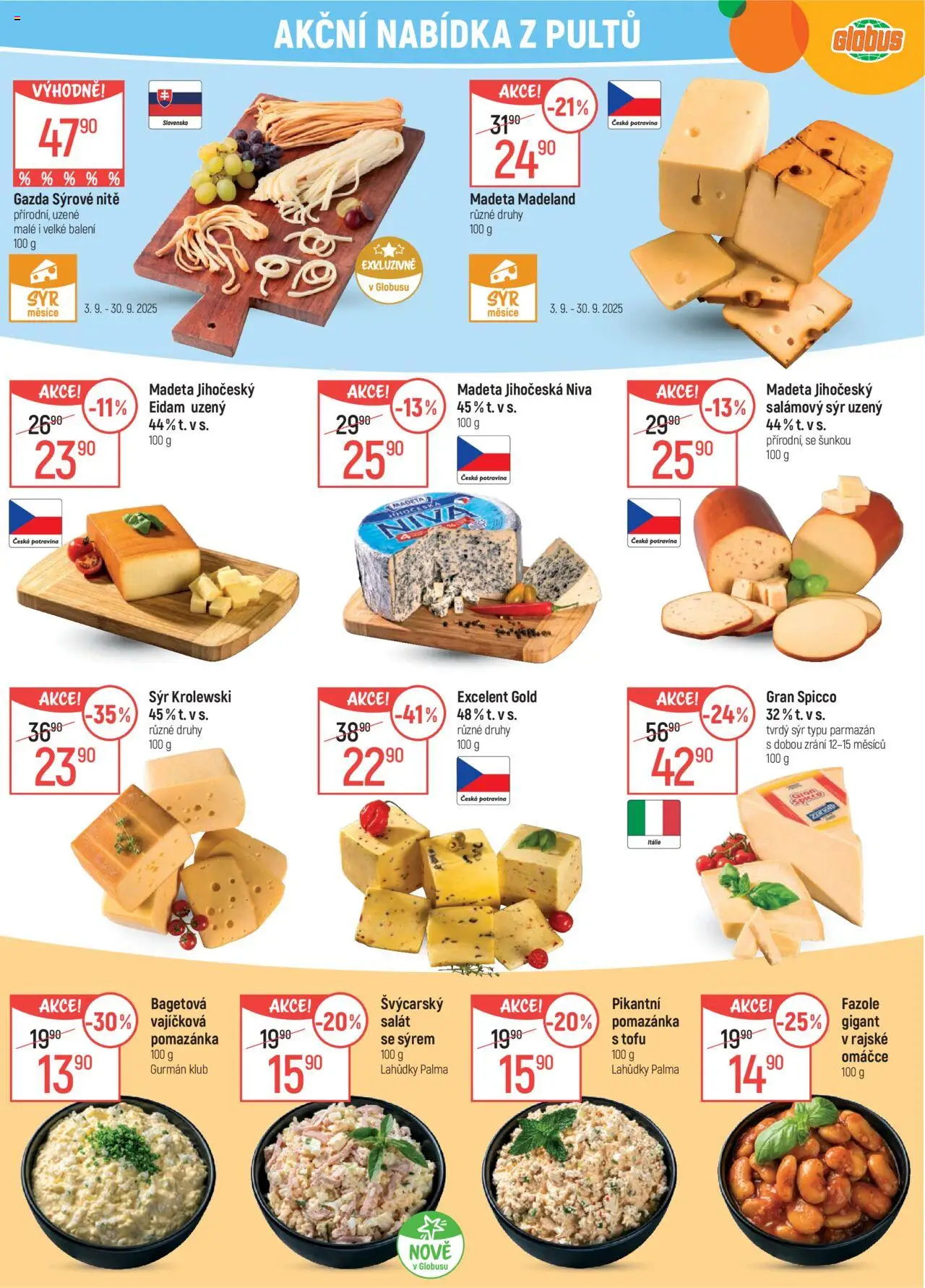 Globus leták - České Budějovice od 10.09.2025 | Strana: 8 | Produkty: Globus, Sýr, Tofu, Tvrdý sýr