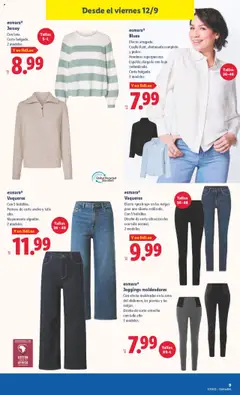 esmara® Blusa, Efecto arrugado. Cuello Kent, abotonado completo y puños. Hombros superpuestos. Espalda alargada con bajo redondeado. Corte holgado. 3 modelos. │ válido desde el 08.09.2025 | Página: 53 | Productos: Blusa