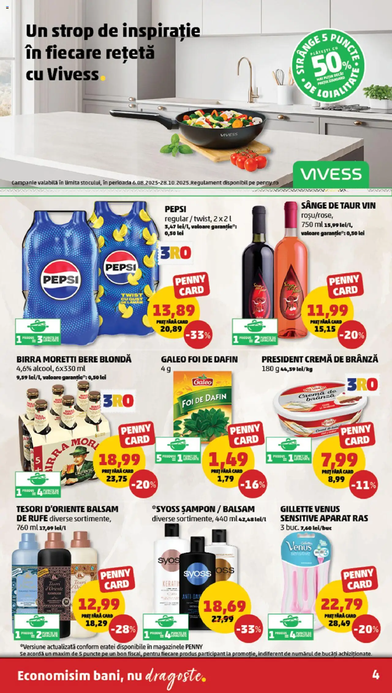 Catalog PENNY – valabil de la 06.08.2025 | Pagină: 4 | Produse: Șampon, Balsam, Cremă, Balsam de rufe