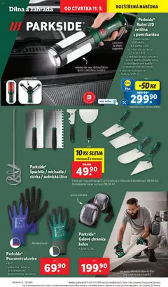 Parkside® Ruční LED svítilna s powerbankou, powerbanka: 800 mAh s 2 porty USB, Li-Ion akumulátor: 3,7 V (2,2 Ah), 6 režimů: horní svítidlo/ boční světlo (100%/50%); boční bleskové světlo (studené bílé/červené), včetně nabíjecího kabelu USB-C od 11.09.2025 | Strana: 42