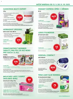 Moje lékárna leták od 13.09.2025 | Strana: 11 | Produkty: Ústní voda, Voda, Vložky, Aloe vera