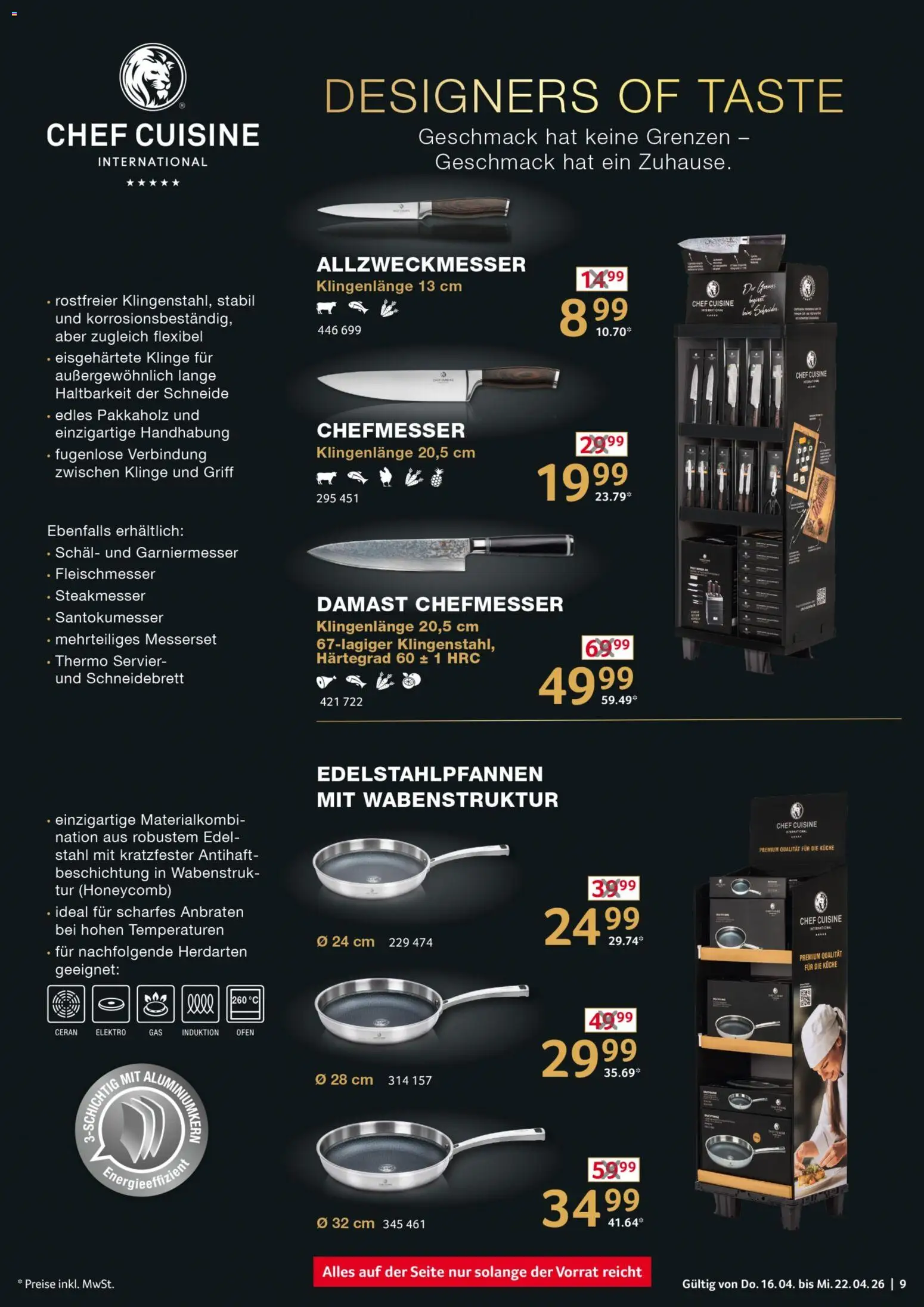 Selgros Non Food – gültig ab 16.04.2026 | Seite: 9 | Produkte: Ofen, Küche, Tür, Schal