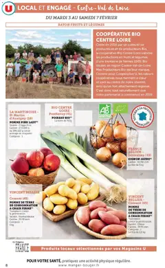 U Express - Prévisualisation de U Express - Engagés pour soutenir nos partenaires locaux Centre-Val de Loire valide à partir de 03.02.2026 | Page: 8 | Produits: Pomme, Pomme de terre, Pomme de terre de consommation, Oignon