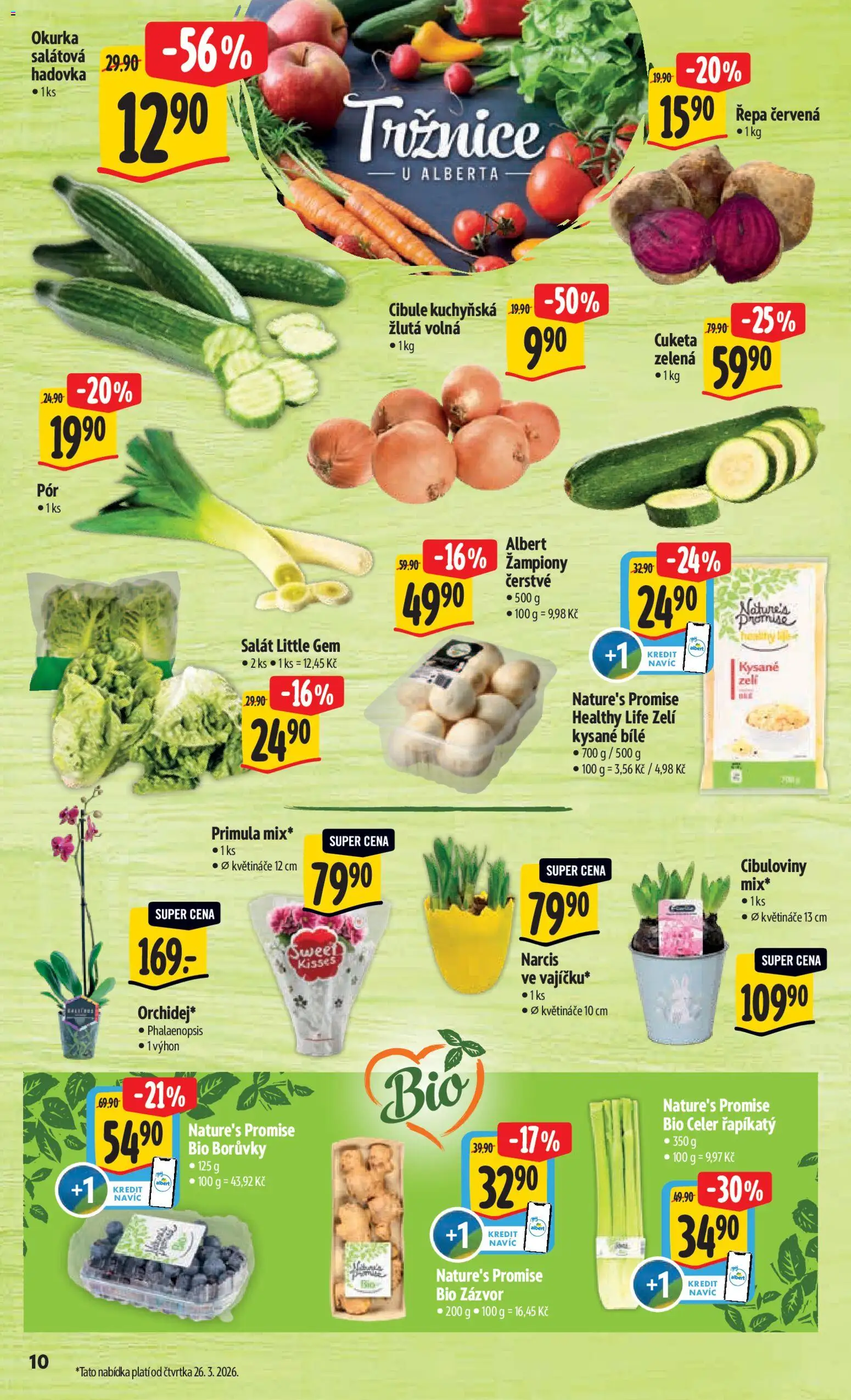 Albert leták - Hypermarket od 25.03.2026 | Strana: 16 | Produkty: Květináče, Zelí, Salát, Cuketa