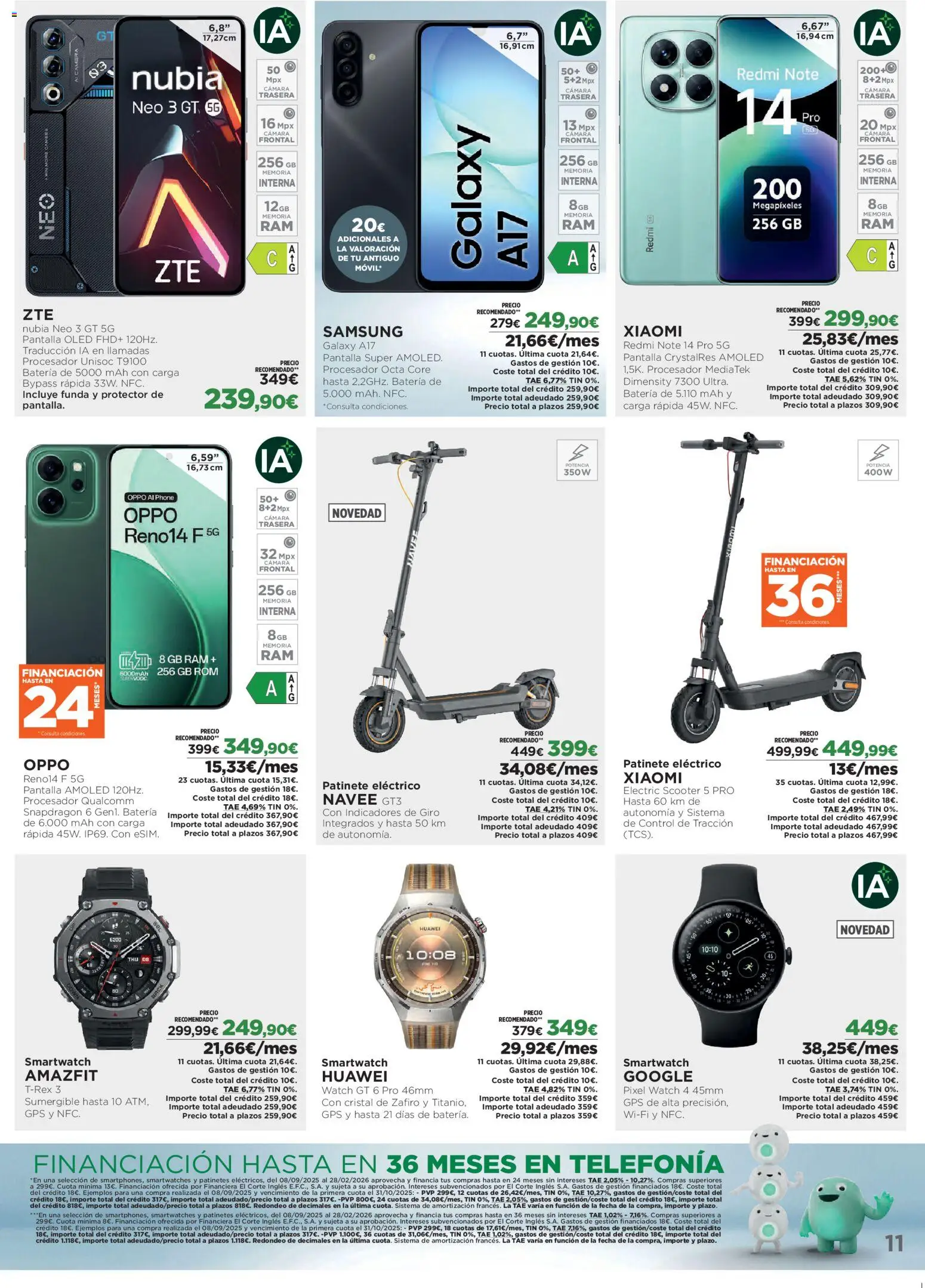 El Corte Inglés ofertas │ válido desde el 27.10.2025 | Página: 11 | Productos: Cámara, Funda, Ελιές, Batería