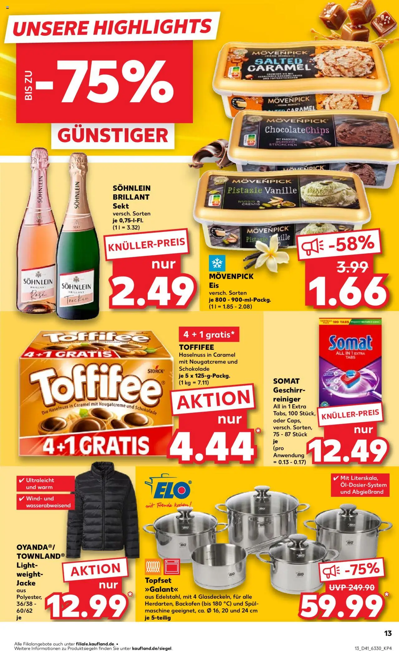Kaufland prospekt Kiel	 – gültig ab 09.10.2025 | Seite: 13 | Produkte: Schokolade, Sekt, Jacke, Backofen
