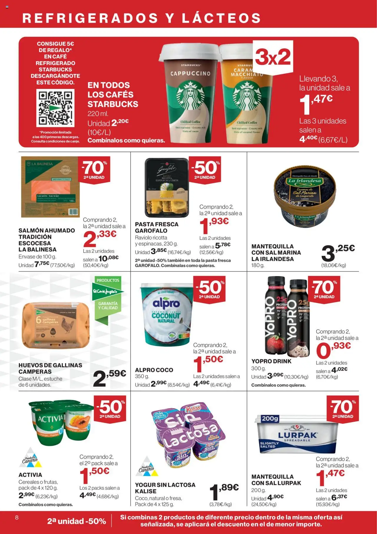 Supercor Exprés Canarias │ válido desde el 31.07.2025 | Página: 8 | Productos: Huevos, Τυρόπιτα, Salmón ahumado, Συσκευή ροής