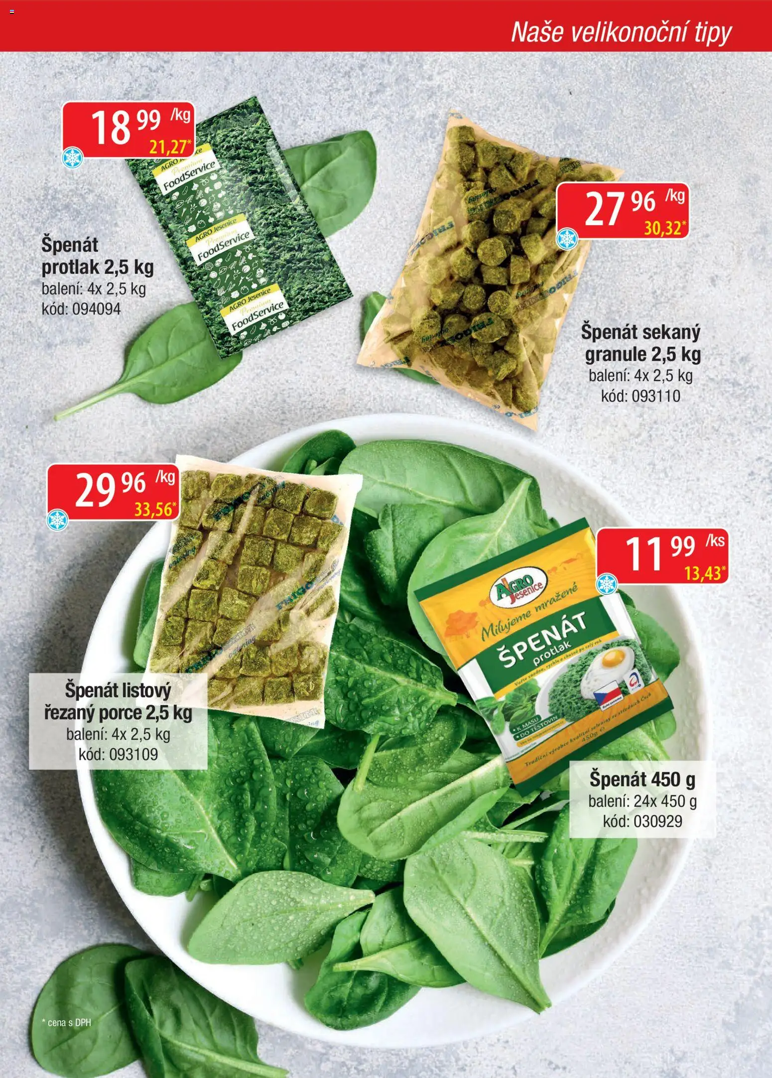 Astur & Qanto leták - Velkoobchod fresh 04/2026 od 01.04.2026 | Strana: 11 | Produkty: Granule, Špenát