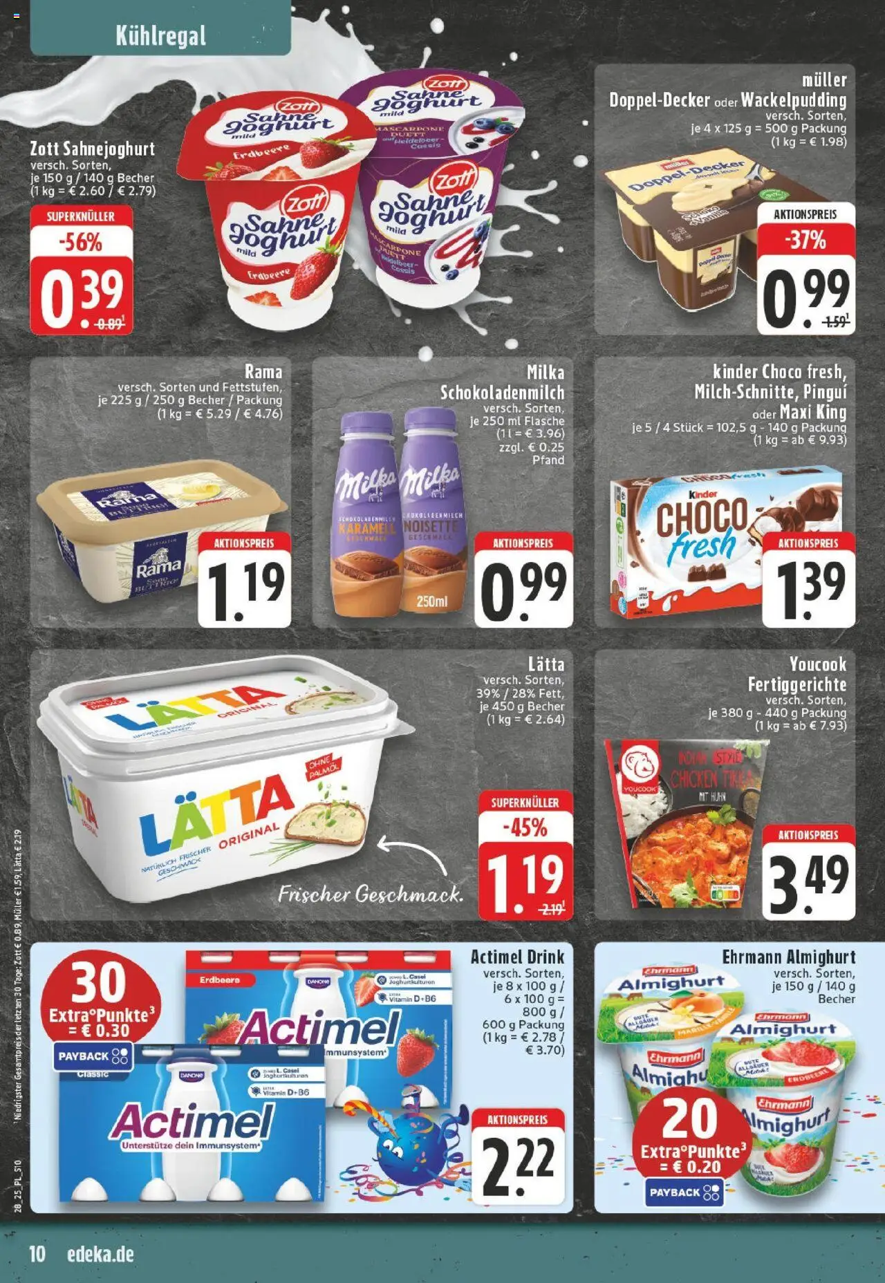 Edeka prospekt Goch	 - gültig ab dem 06.07.2025 | Seite: 10 | Produkte: Actimel, Rama, Ehrmann almighurt, Pudding