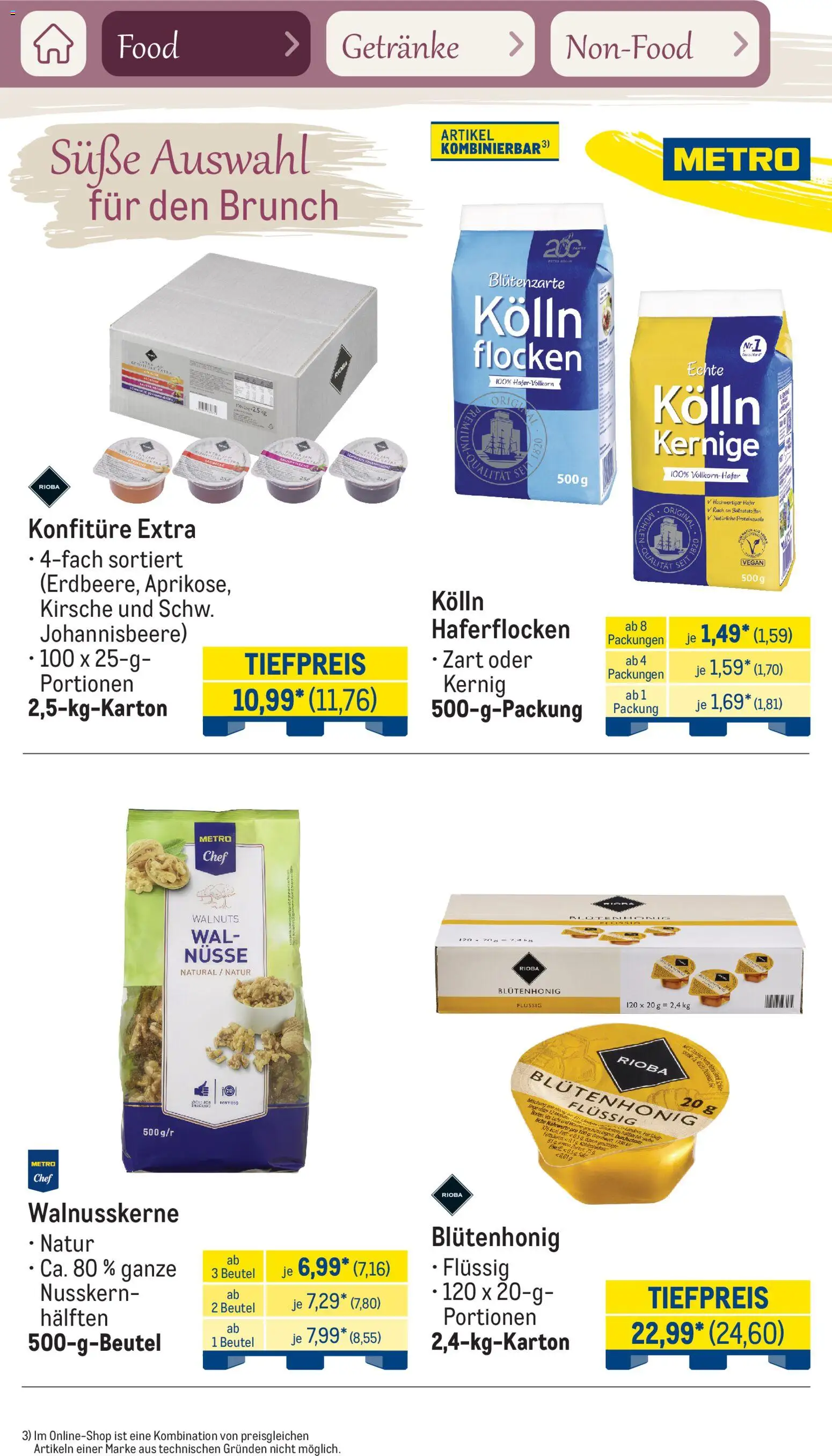 Metro Saisonkatalog Frühlingsgenuss – gültig ab 01.03.2026 | Seite: 9 | Produkte: Kolln, Nüsse, Flocken