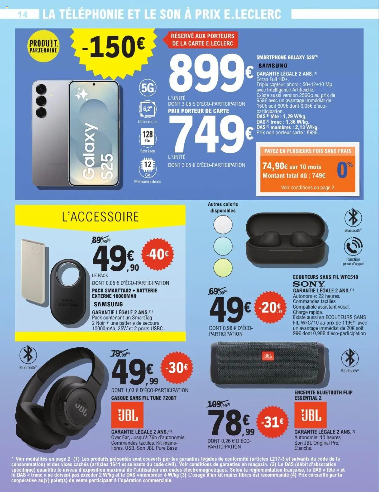  | Page: 14 | Produits: Smartphone, Enceinte, Enceinte bluetooth, Prise