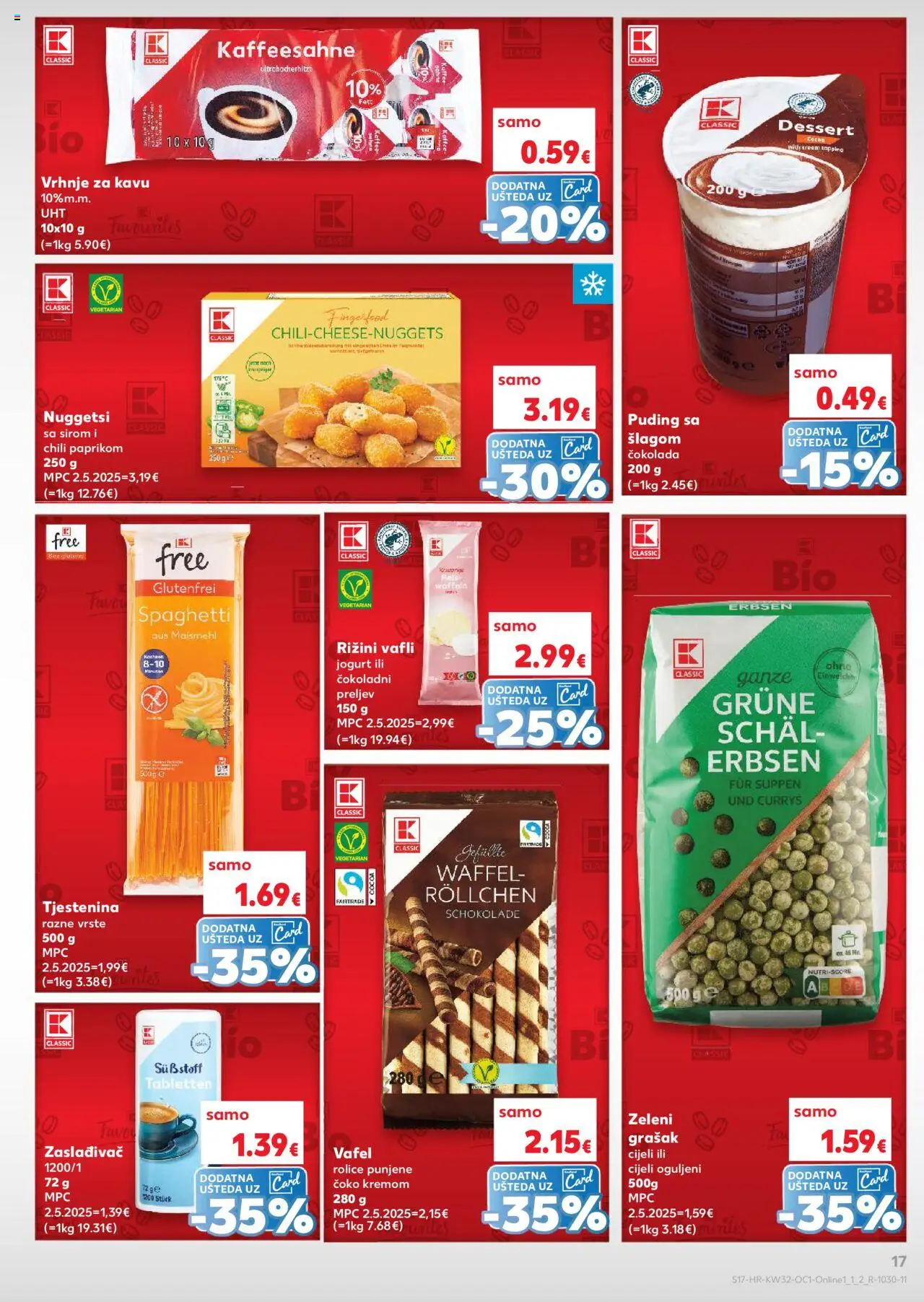 Kaufland katalog | vrijedi od 06.08.2025 | Stranica: 17 | Proizvodi: Čokolada, Puding, Tjestenina, Pasta