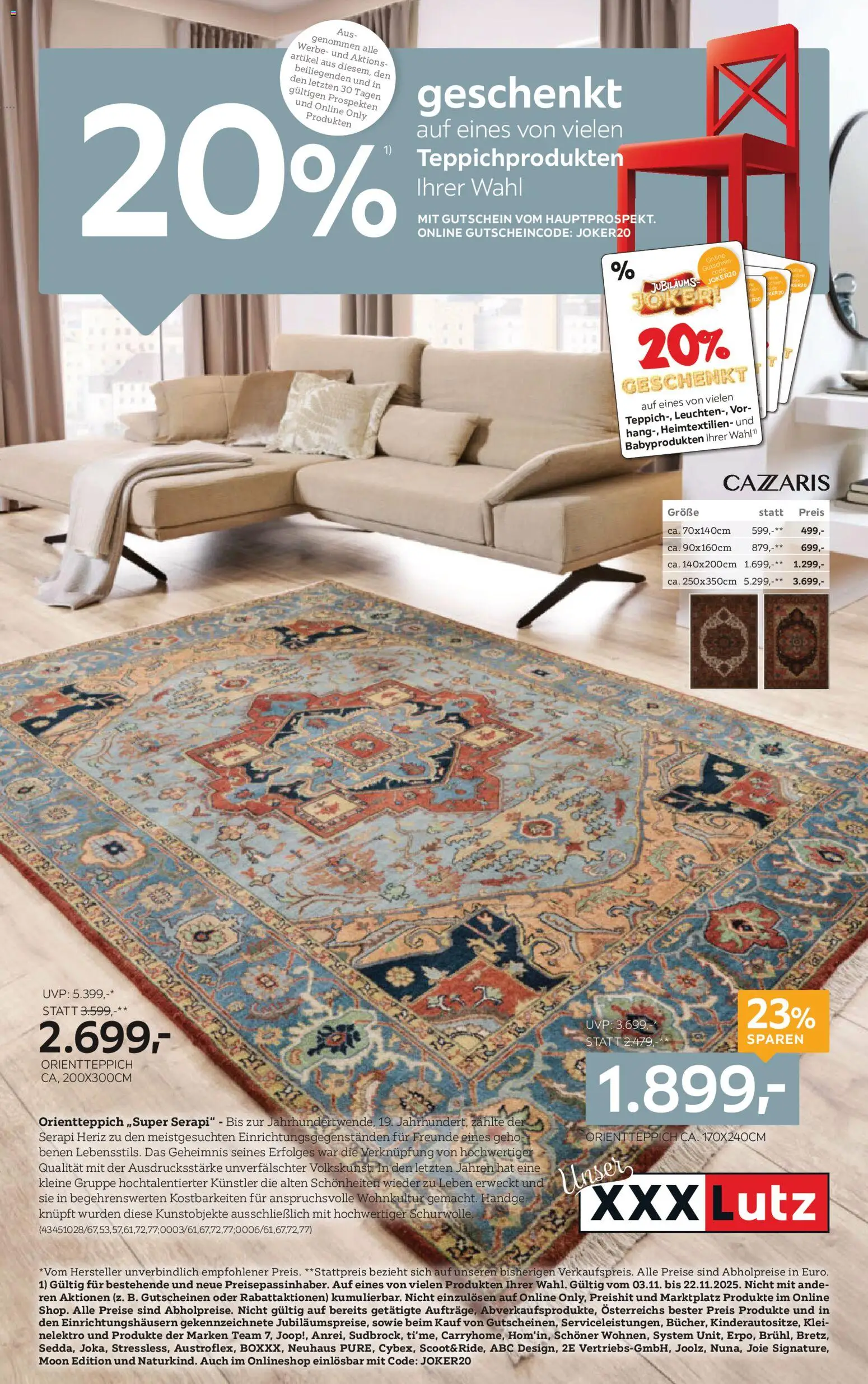 XXXLutz Teppichprodukten gültig ab 04.11.2025 | Seite: 1