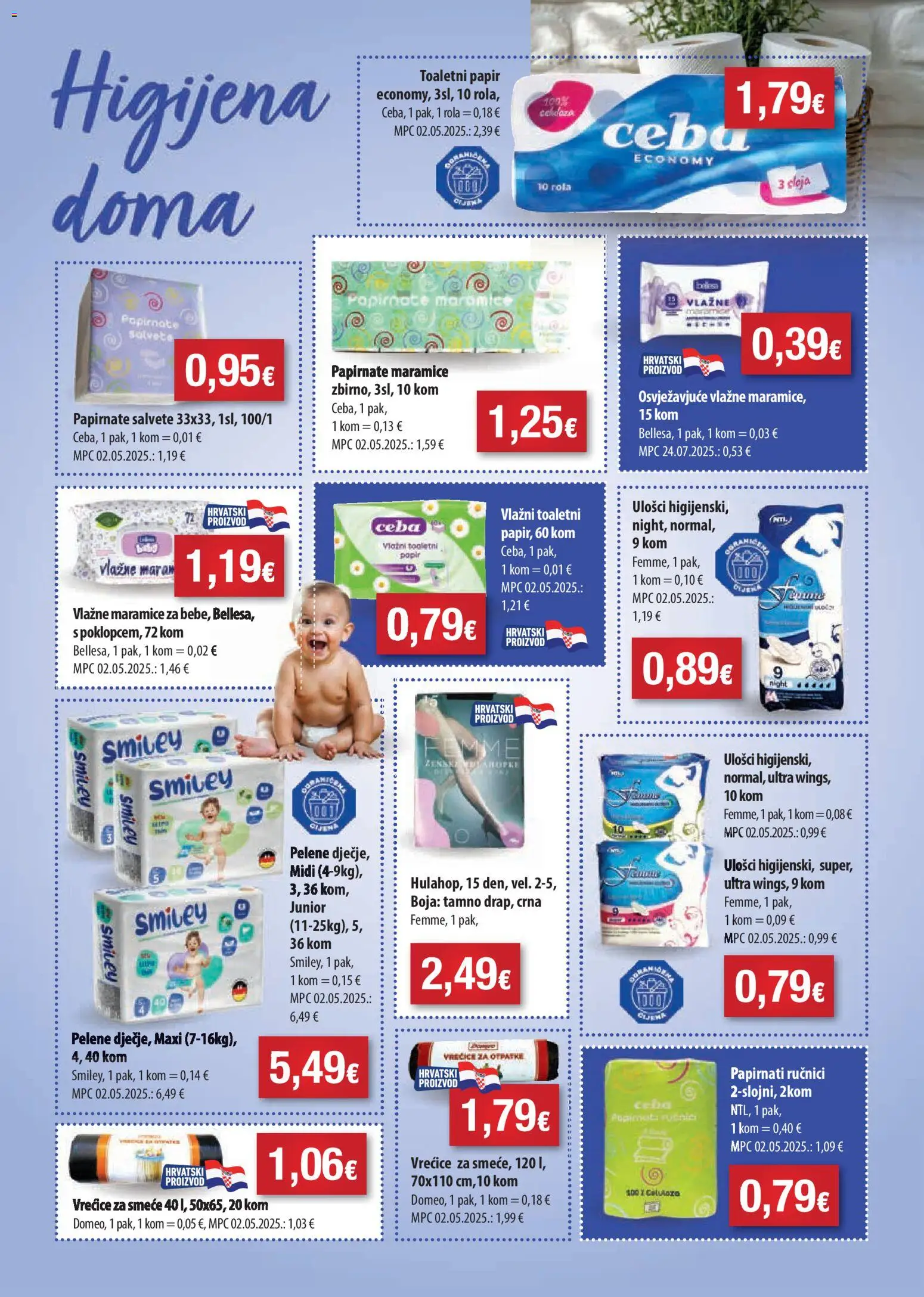 Bakmaz katalog | vrijedi od 21.01.2026 | Stranica: 13 | Proizvodi: Pelene, Vlažne maramice, Papirnati ručnici, Salvete
